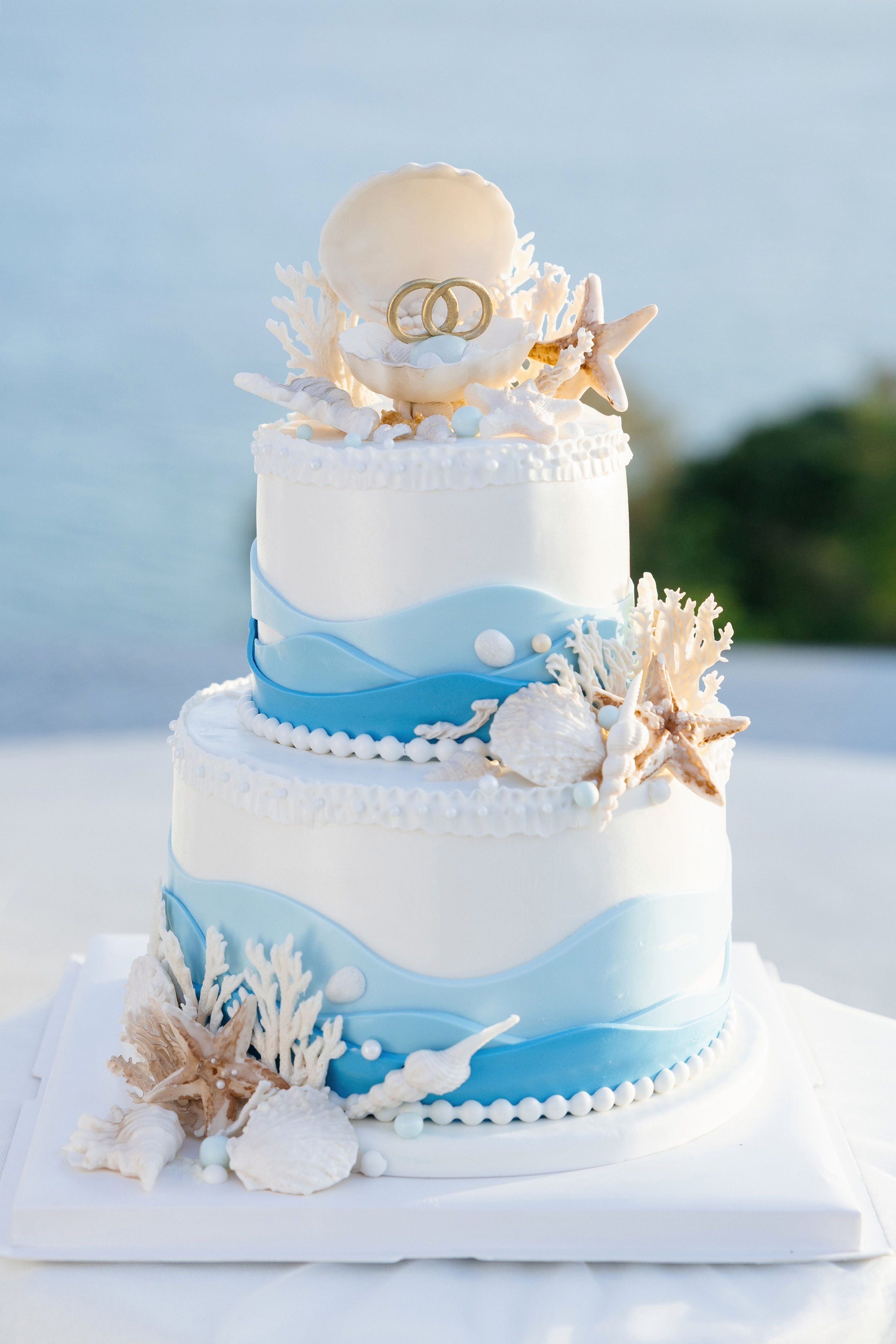 wedding cake at the ceremony in Sri Panwa Phuket
