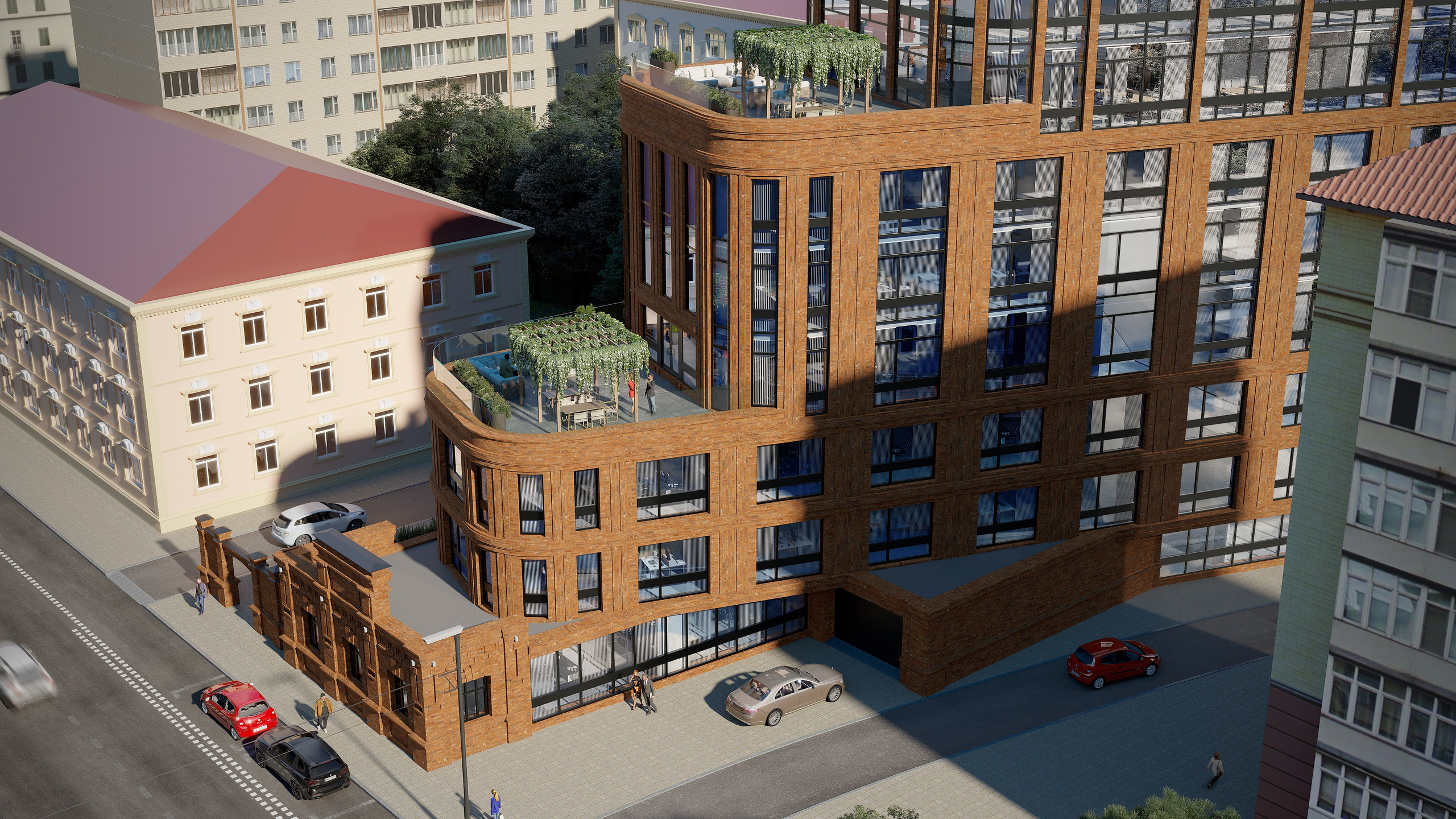 Office Building in Moscow — 3D Architectural Visualization. 3D INTERIOR AND ARCHITECTURE VISUALIZATION