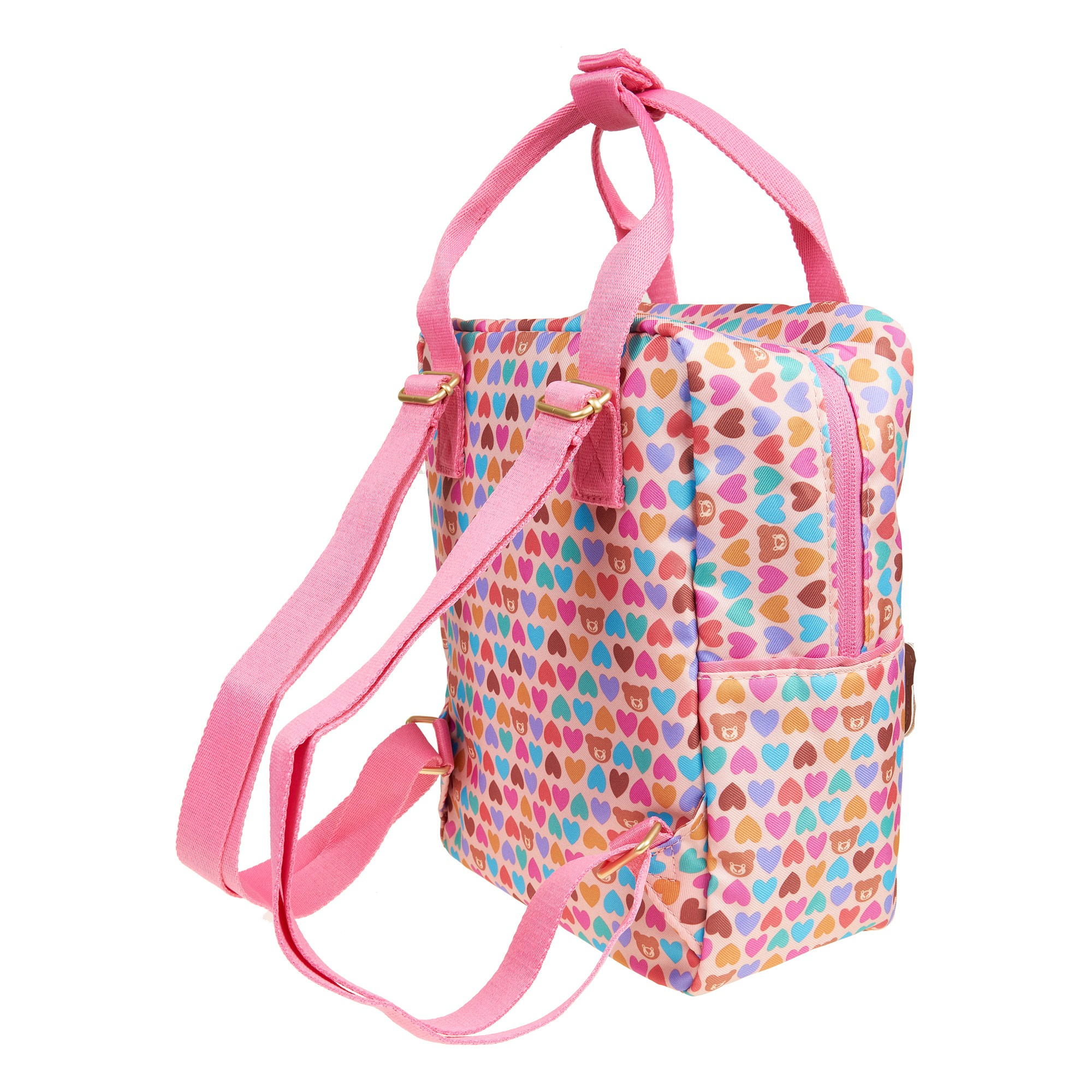 Рюкзак детский розовый вид сзади