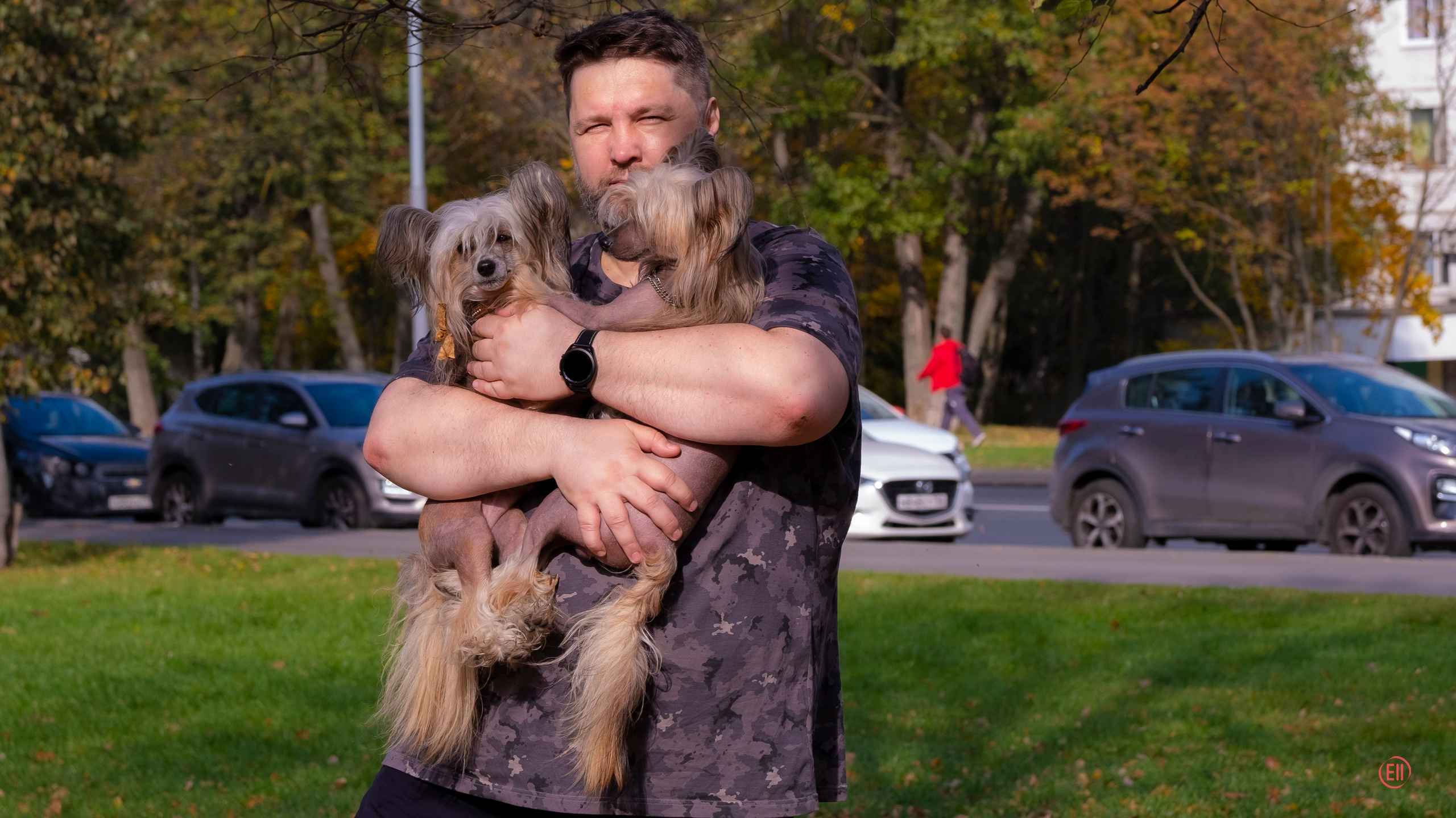 On a walk. Chinese Crested Dog Kennel Poale Ell
