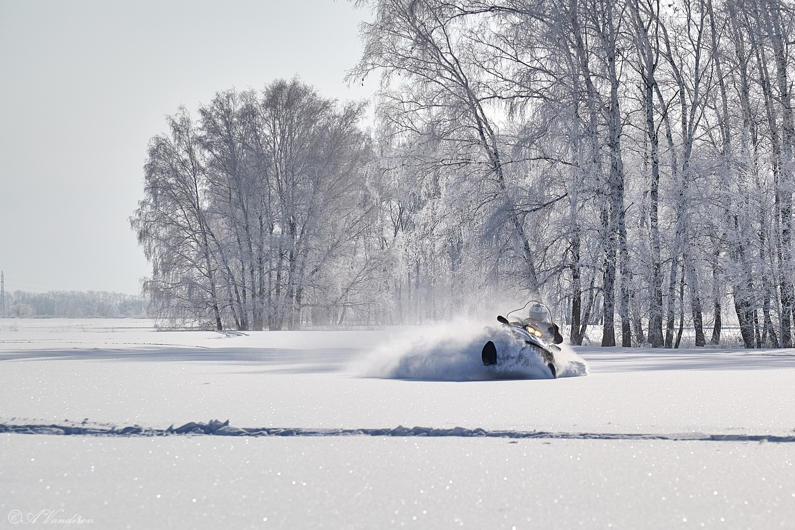 Покатушки на снегоходе. Фотограф Омск | Александр Вандеров
