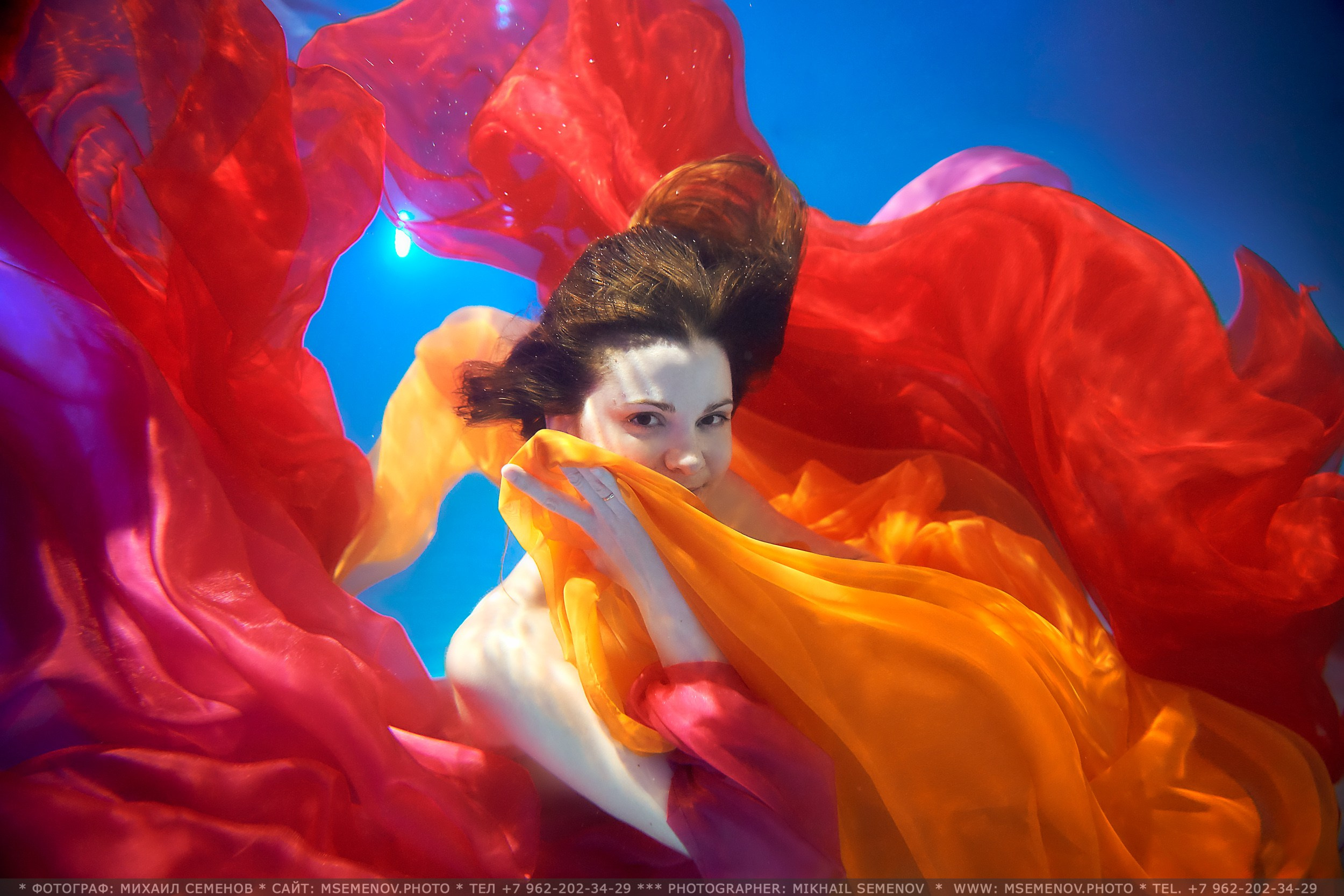 AQUA-photo session. Photographer for business Mikhail Semenov. Aqua photo studio, photo school