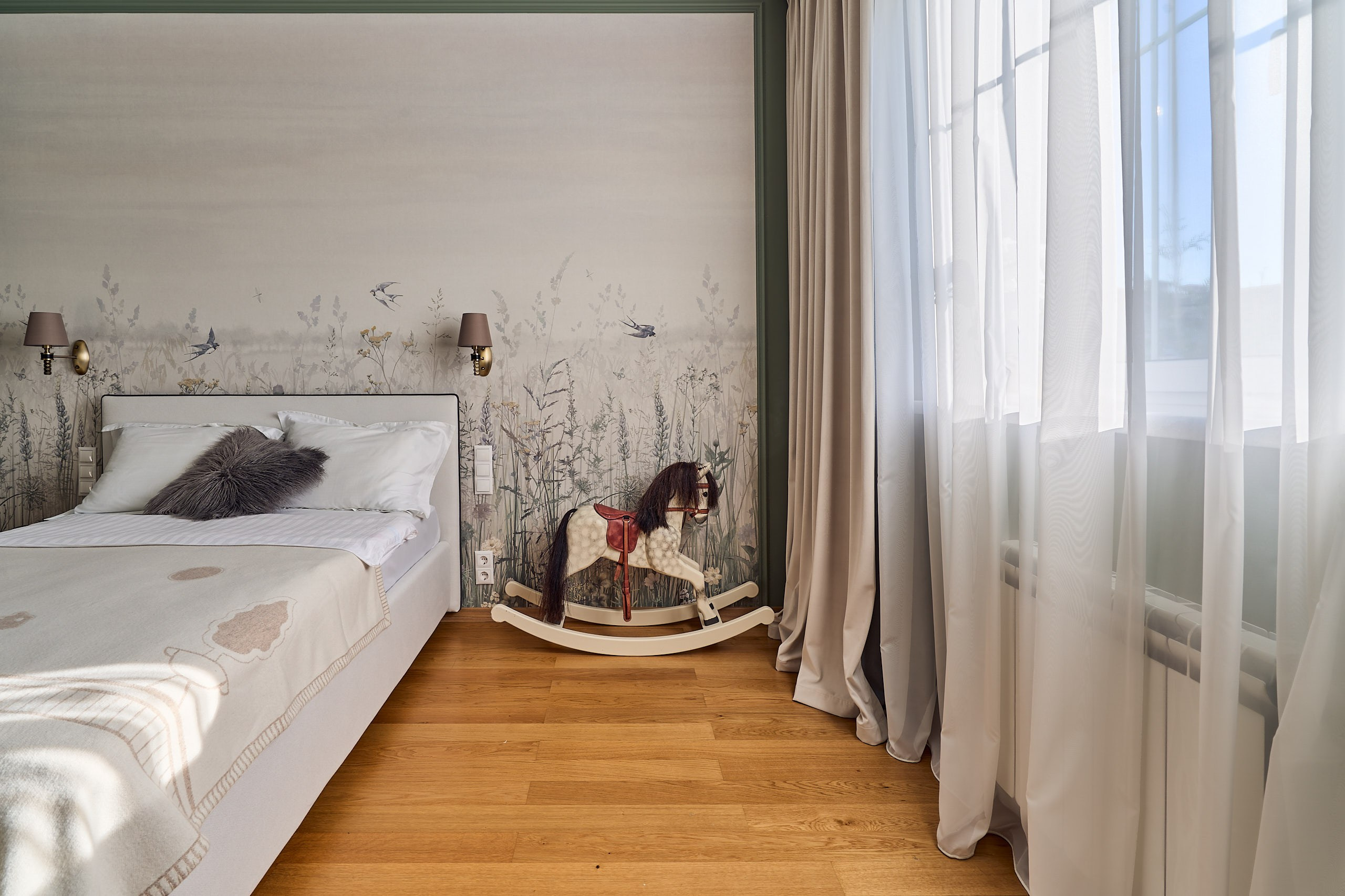 Интерьерное фото детской в таунхаусе в Подмосковье