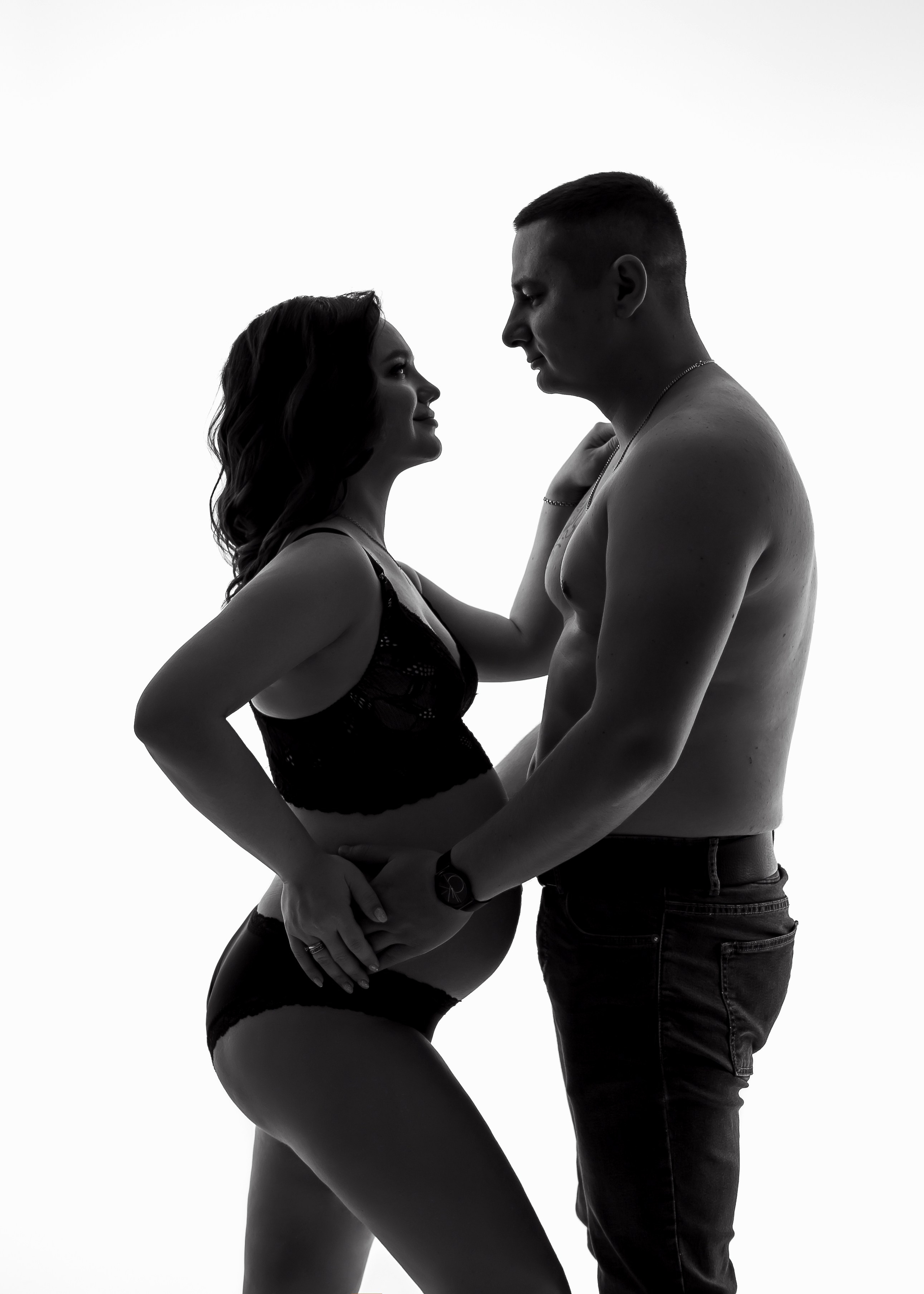 черно-белая фотография пары