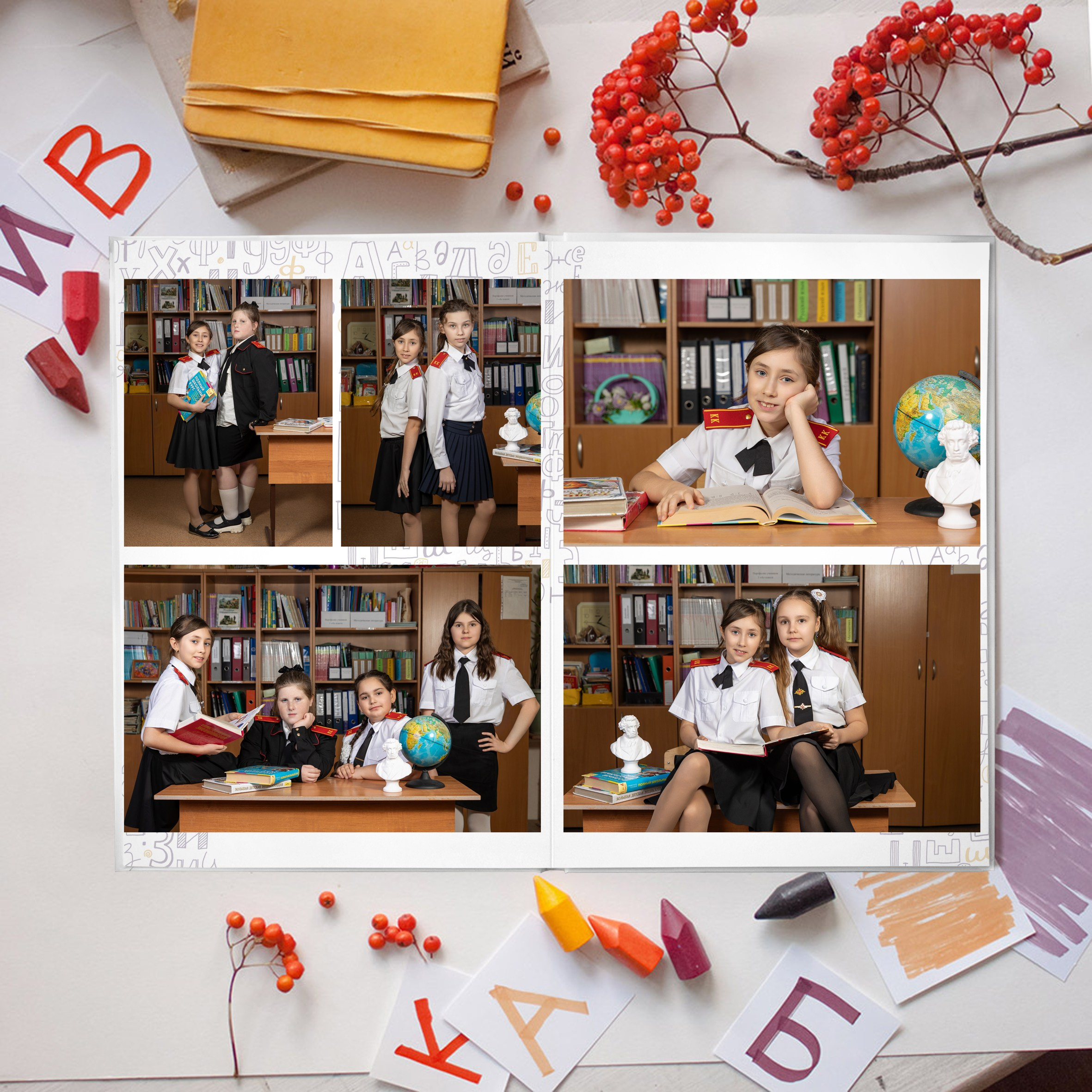 Альбом 5 разворотов Нач. Шк. Выпускные альбомы Новороссийск