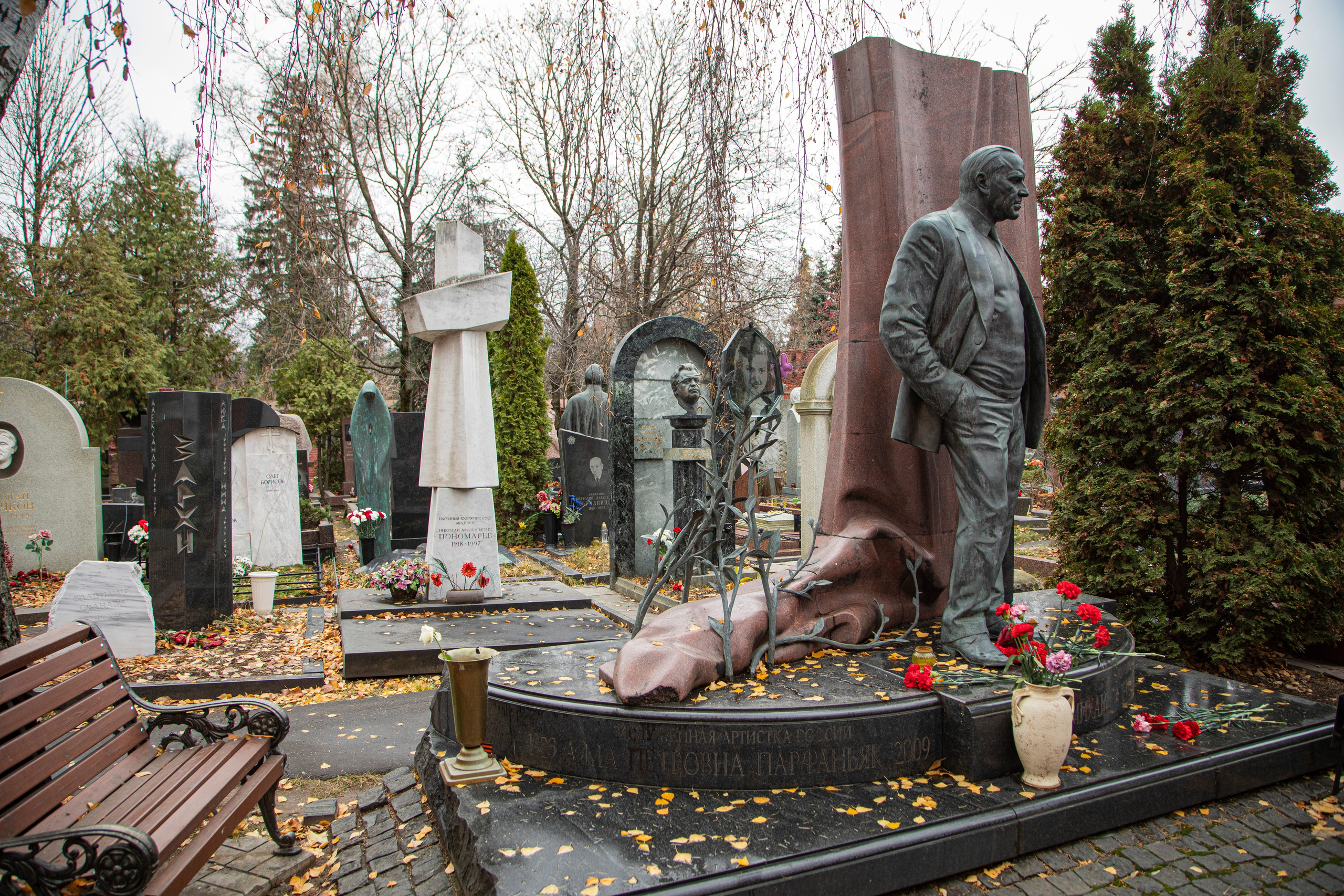 Осенняя прогулка по Новодевичьему кладбищу. Фотограф Сергей Ловкий