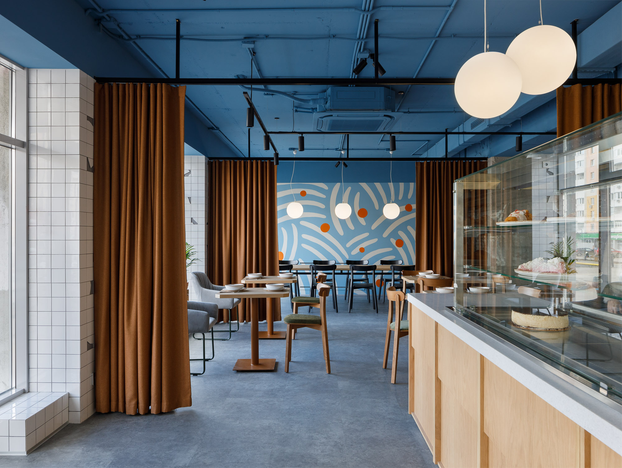 YULA Cafe in Saratov Russia designed by QUADRUM STUDIO