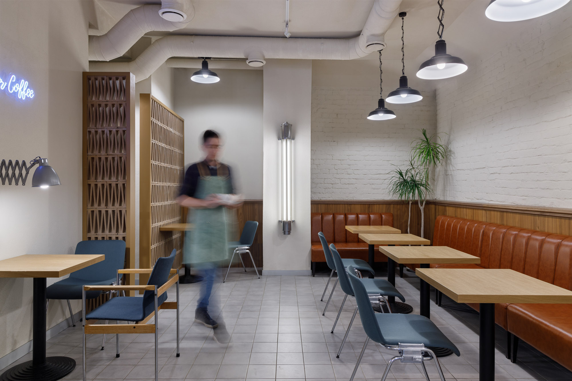 Portland Coffee in Saratov Russia designed by QUADRUM STUDIO