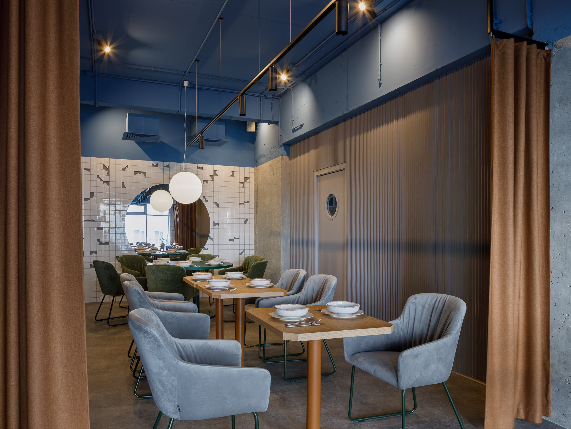 YULA Cafe in Saratov Russia designed by QUADRUM STUDIO