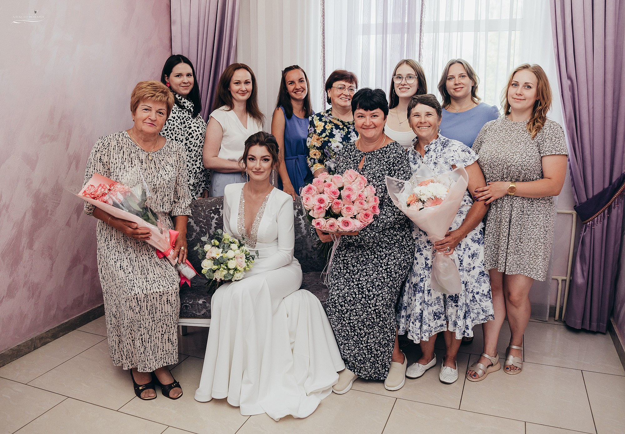 Свадебная фотосессия красивой пары. Свадебный фотограф в Дубне Алексей Фонарёв