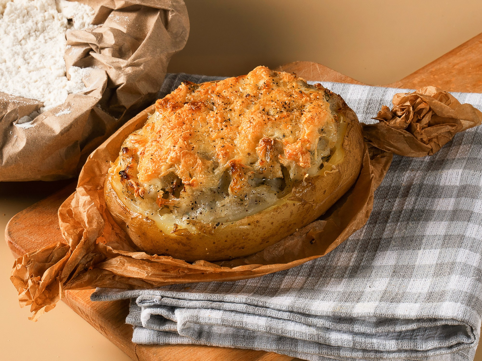 Запеченный картофель крупным планом