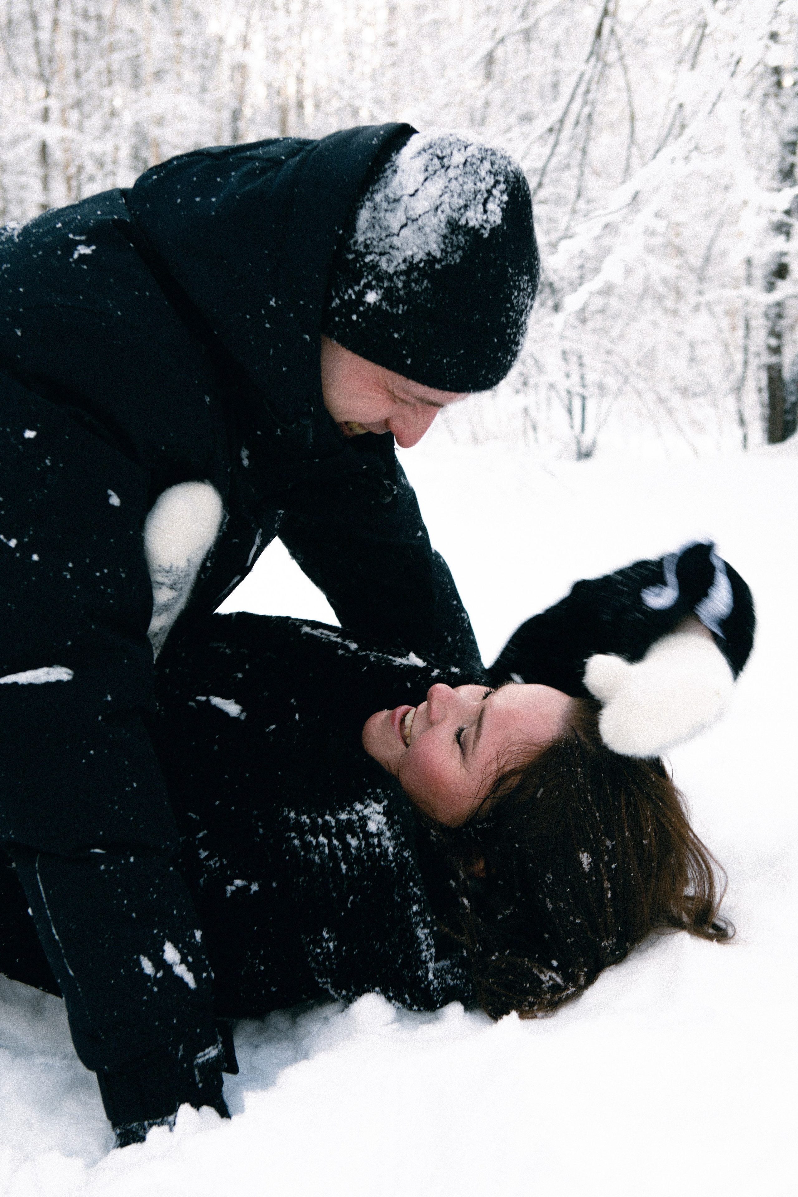 Лавстори в зимнем лесу. Портретный фотограф в Иванове Ольга Гуральник