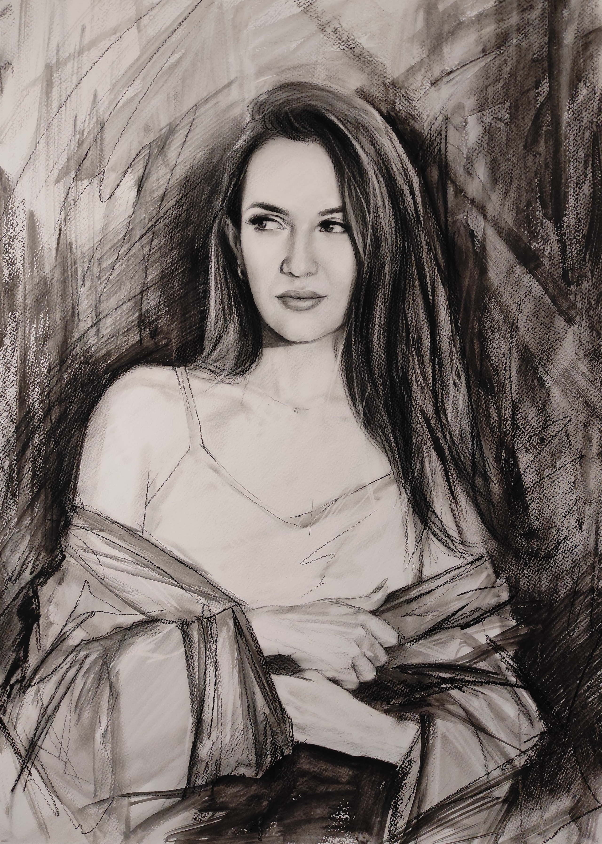 Персональный портрет. Бумага, уголь