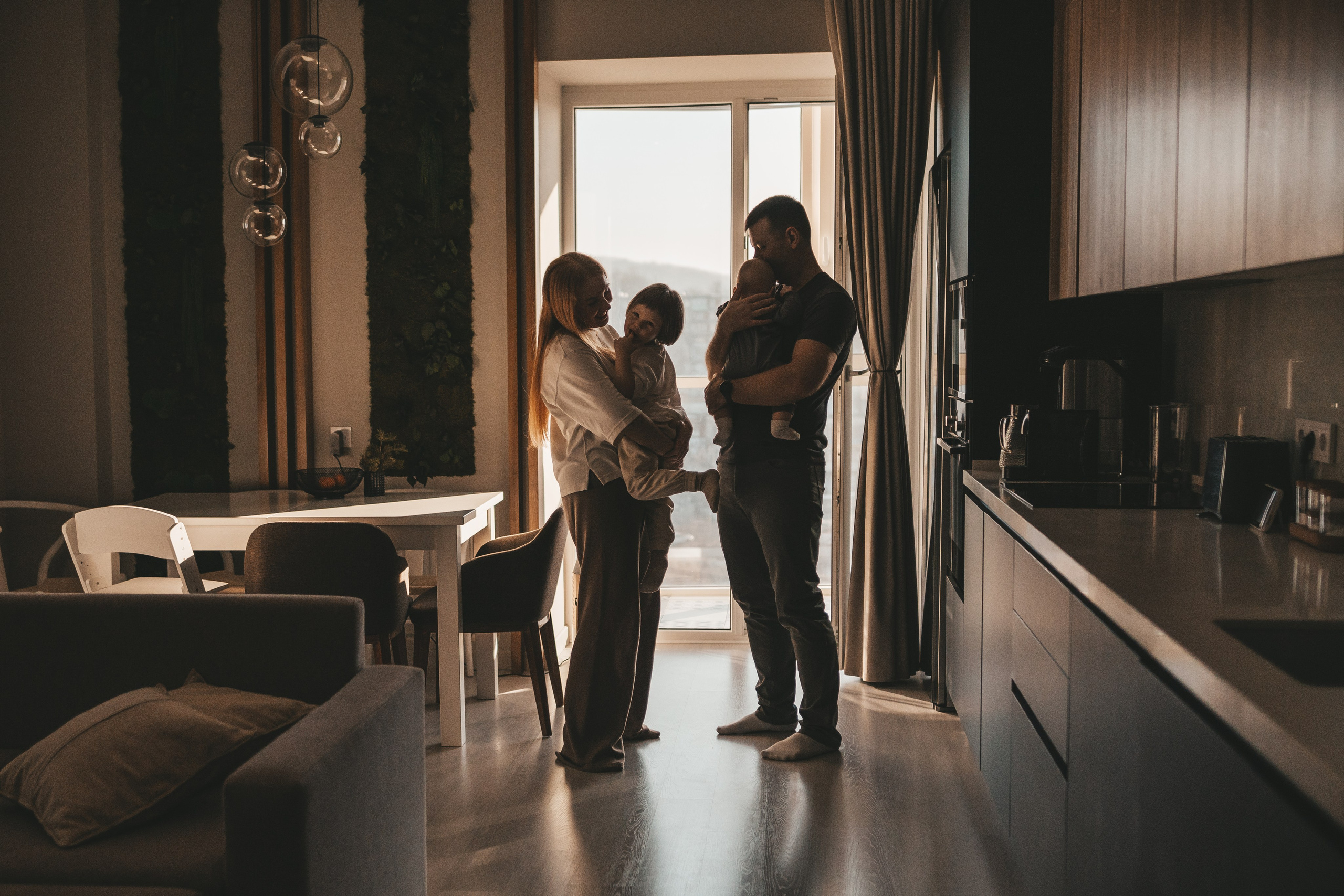 Новогодняя семейная домашняя съемка в январе. Портретный и семейный фотограф во Владивостоке Светлана Мухильченко