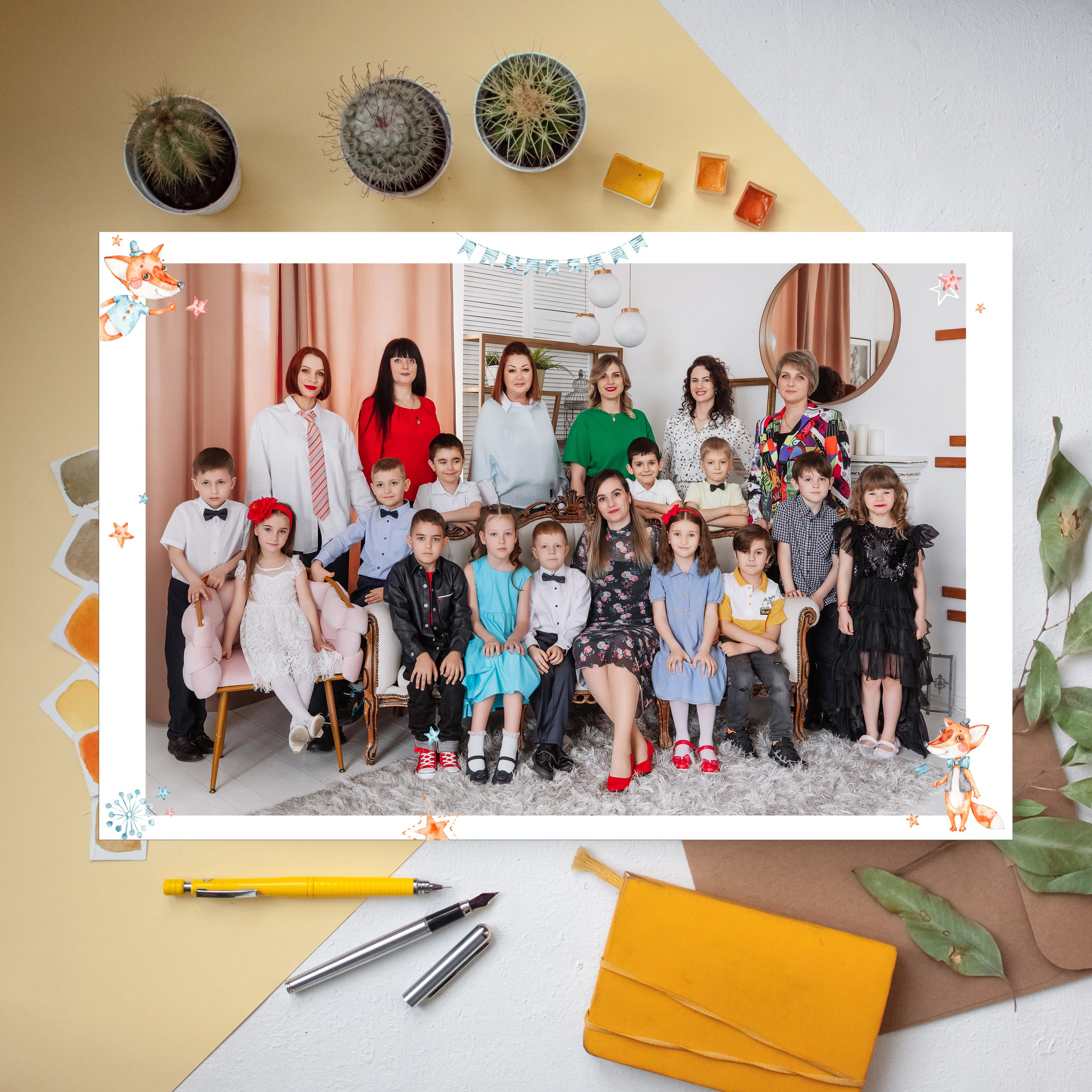 Общая фотография выпускников детского сада. Выпускные альбомы для детский садов и школ