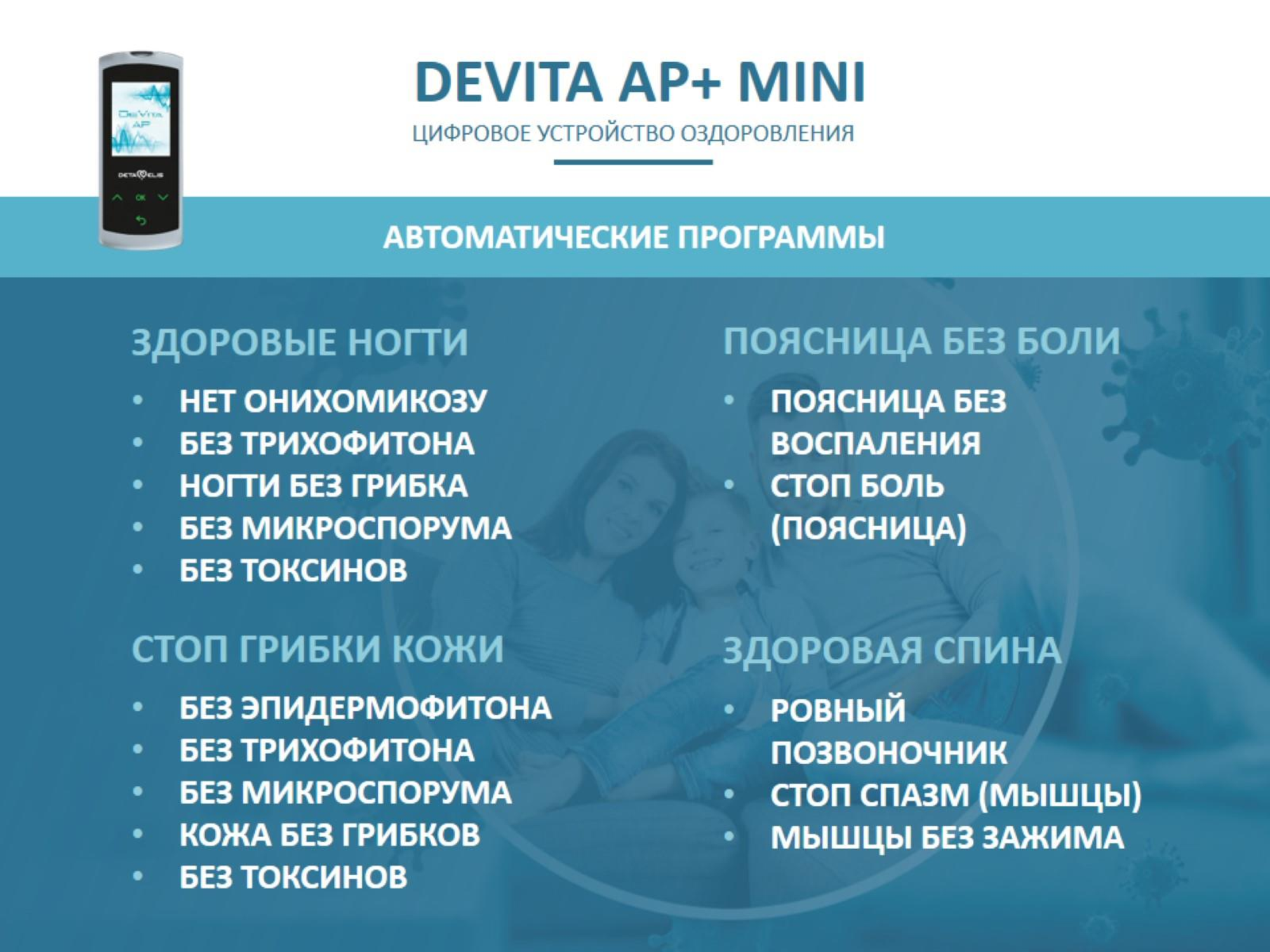 ДеВита АП Мини+ DeVita AP Mini+ Очищает организм от известных групп возбудителей заболеваний - вирусов, бактерий, простейших, грибков, гельминтов, выводит токсины г.Зеленоград