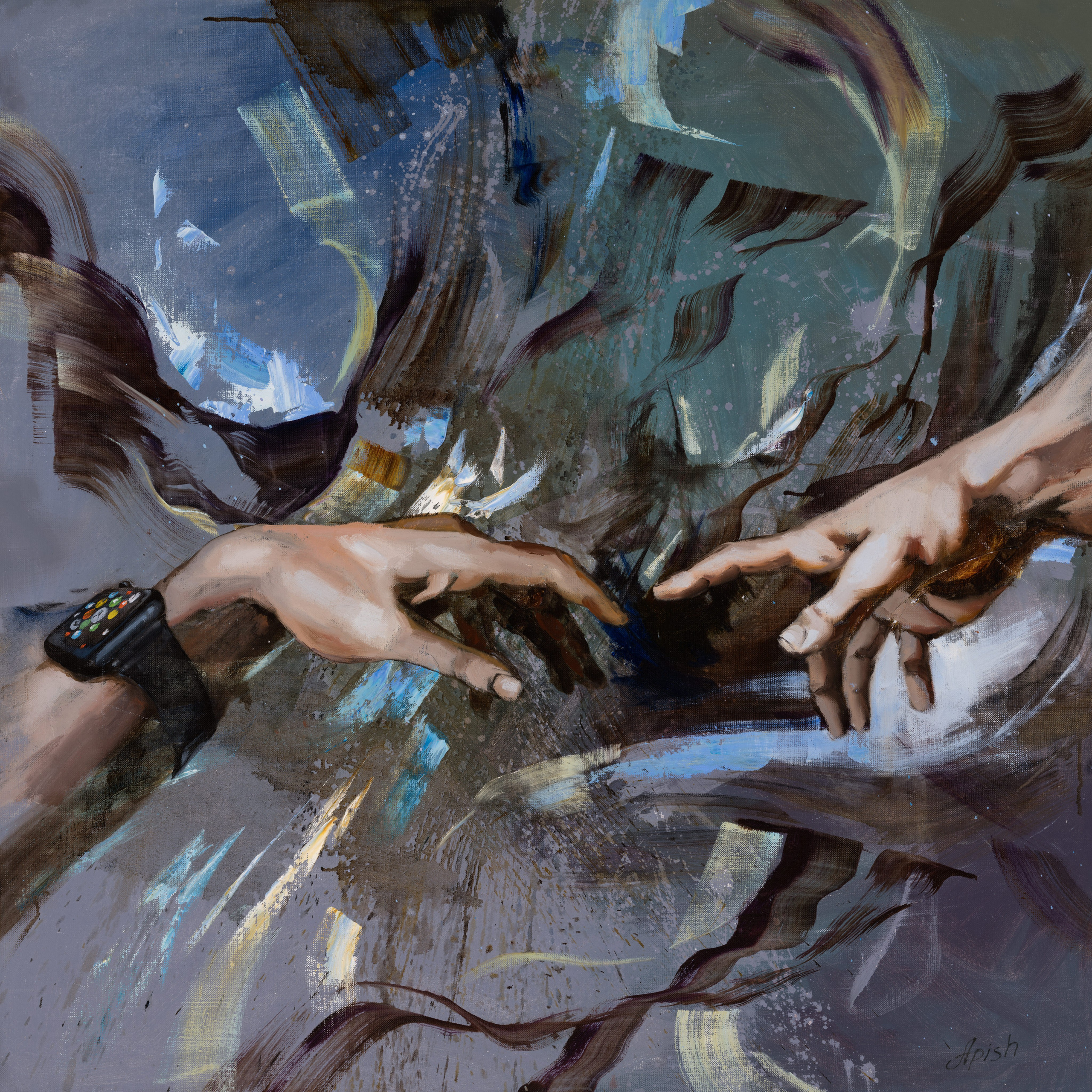 Числа Фибоначчи 144,55,3,1 (Андрей Колесник, художник) - фотограф Сергей Денисенко