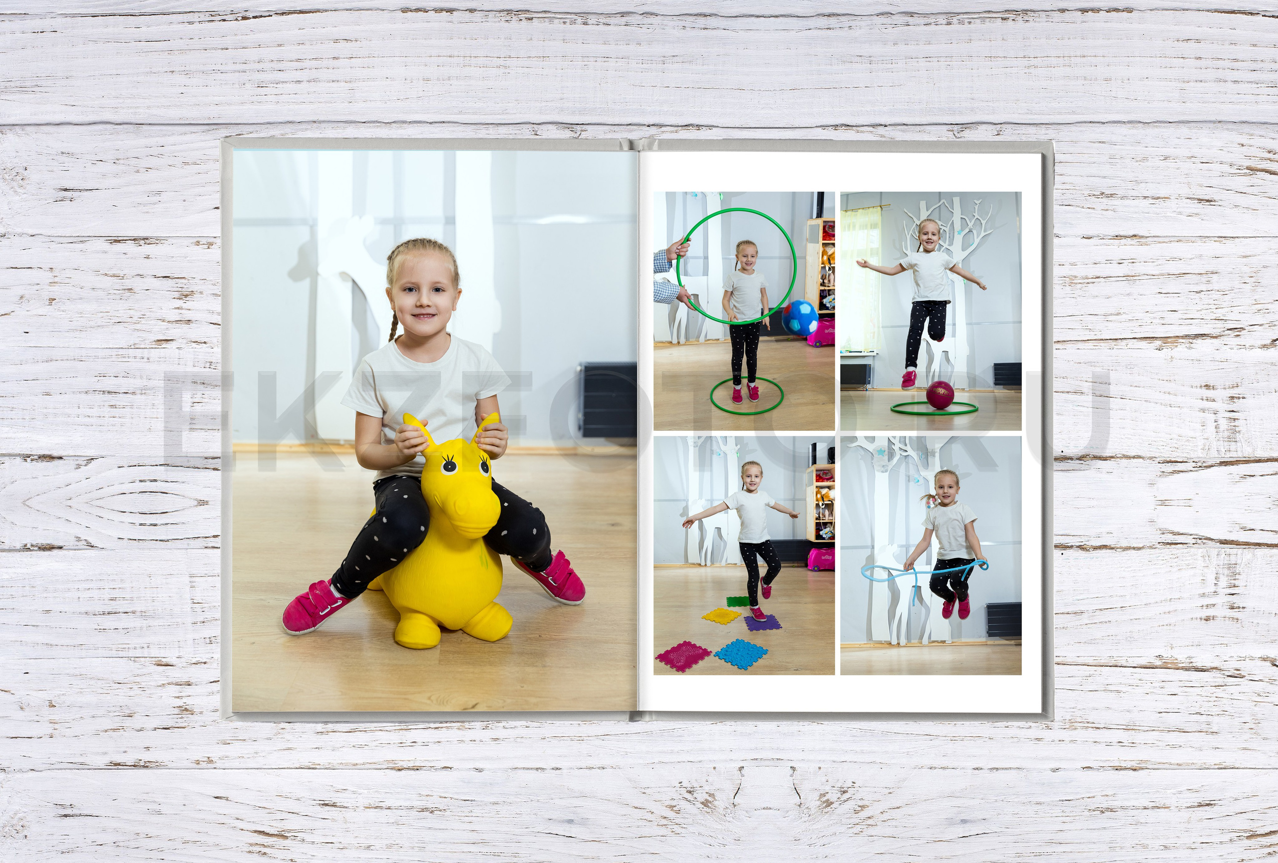 ОБЛОЖКА-РИСУНОК «КУБИКИ» + «ОДИН ДЕНЬ В ДЕТСКОМ САДУ». 7 РАЗВОРОТОВ. Фотограф Екатерина Зайкова в Санкт-Петербурге