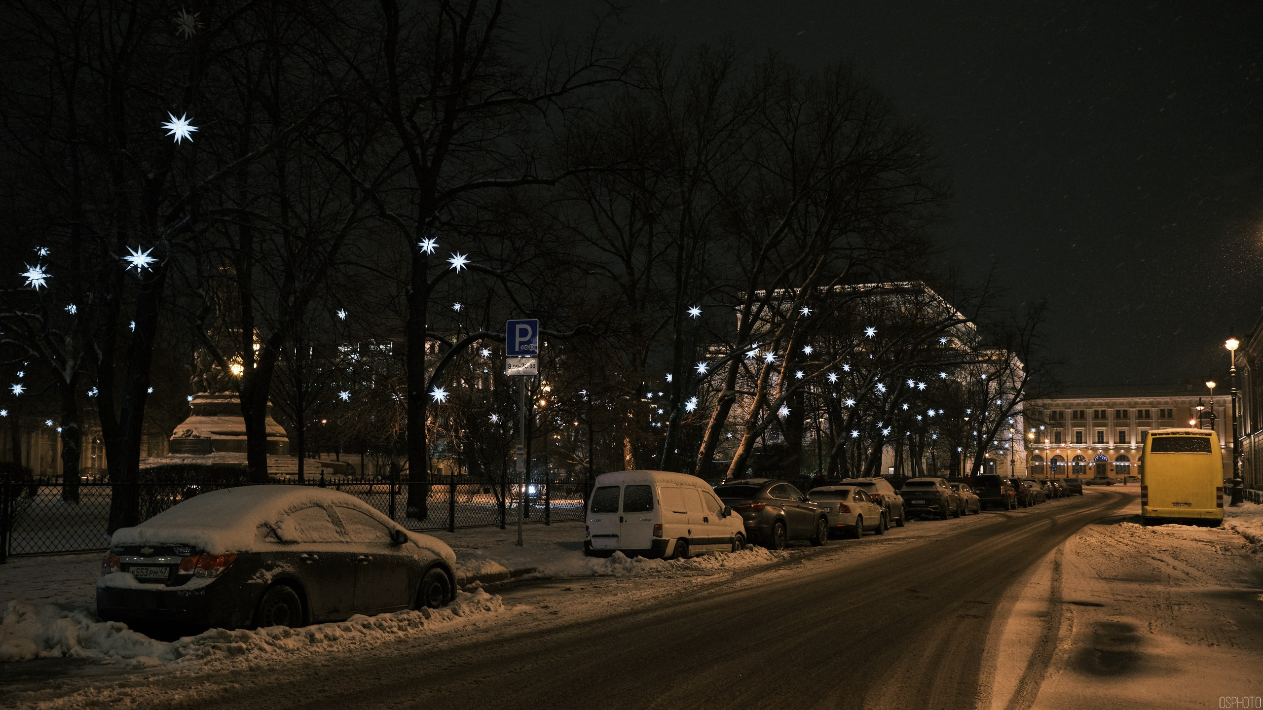 Снег и туман в Санкт-Петербурге. Фотографъ Сергѣевъ. Поймать мгновеніе