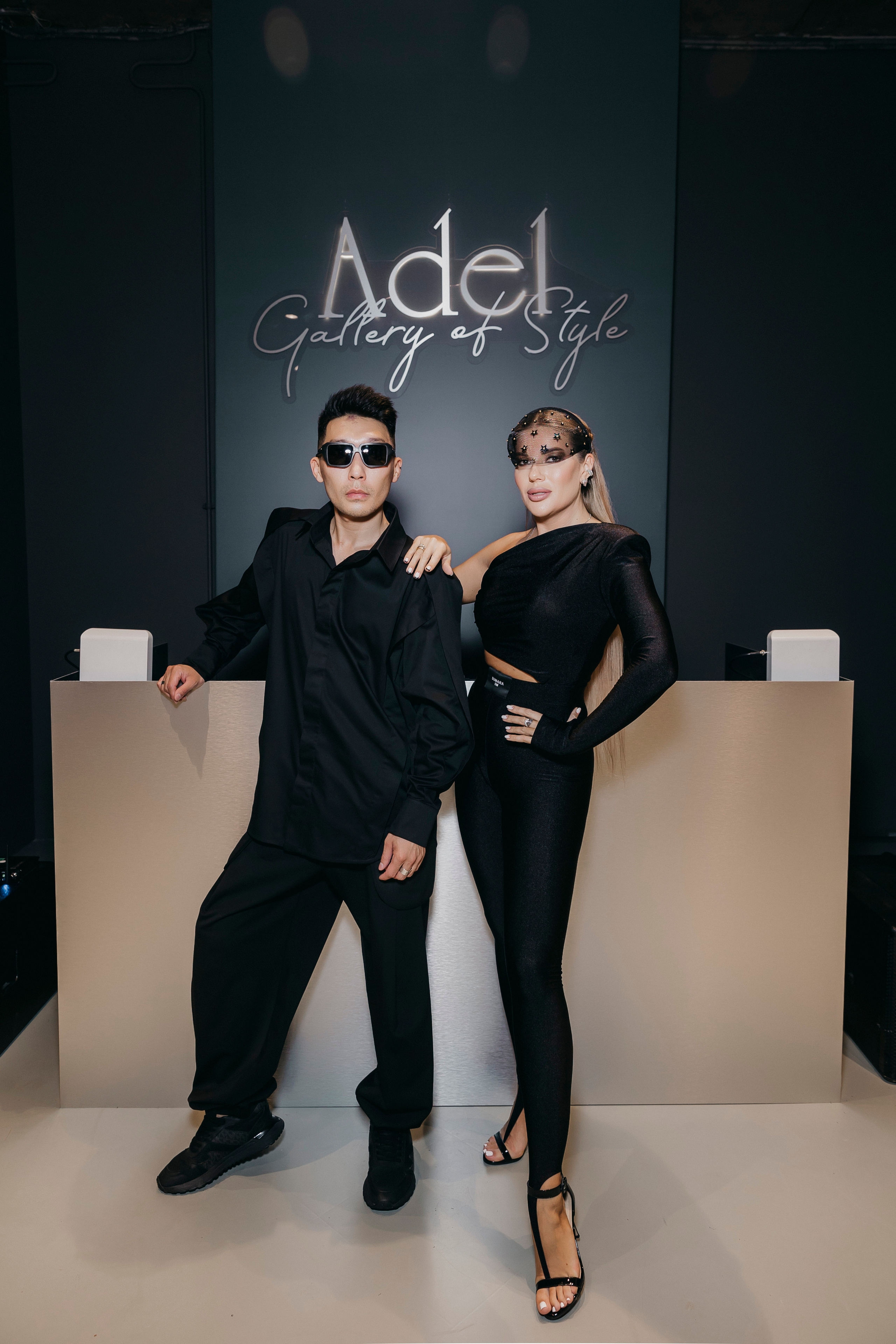 Аслан Каримов и Катя Гусева на открытии галереи стиля «Adel Gallery of Style»