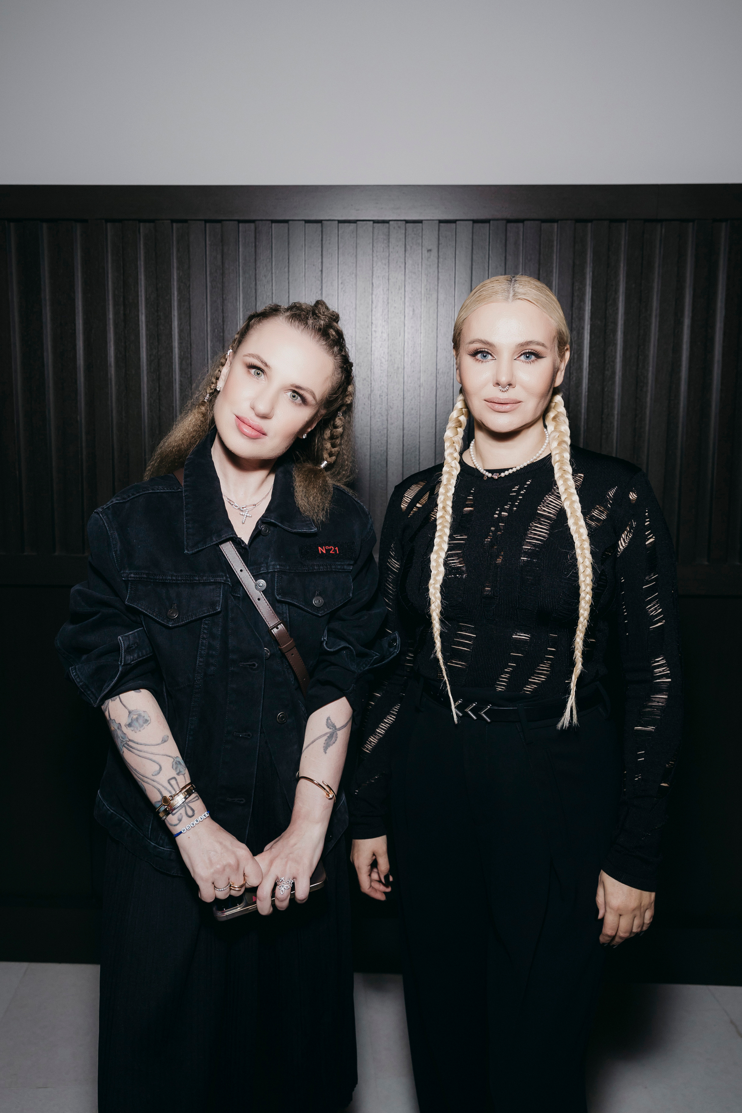 Валерия Гай Германика и певица TO-MA на закрытом показе клипа на песню «Мой космос»