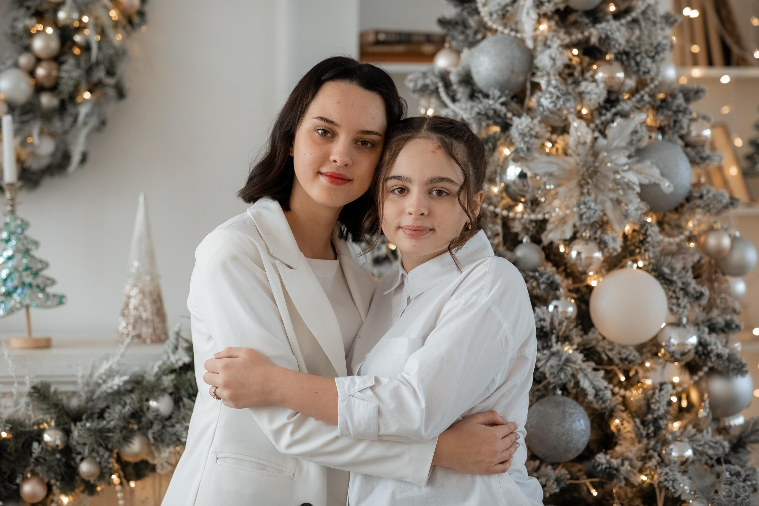 Новогодняя съемка для семьи Дианы и Романа. Женский семейный фотограф Тула Москва Захарова Анна