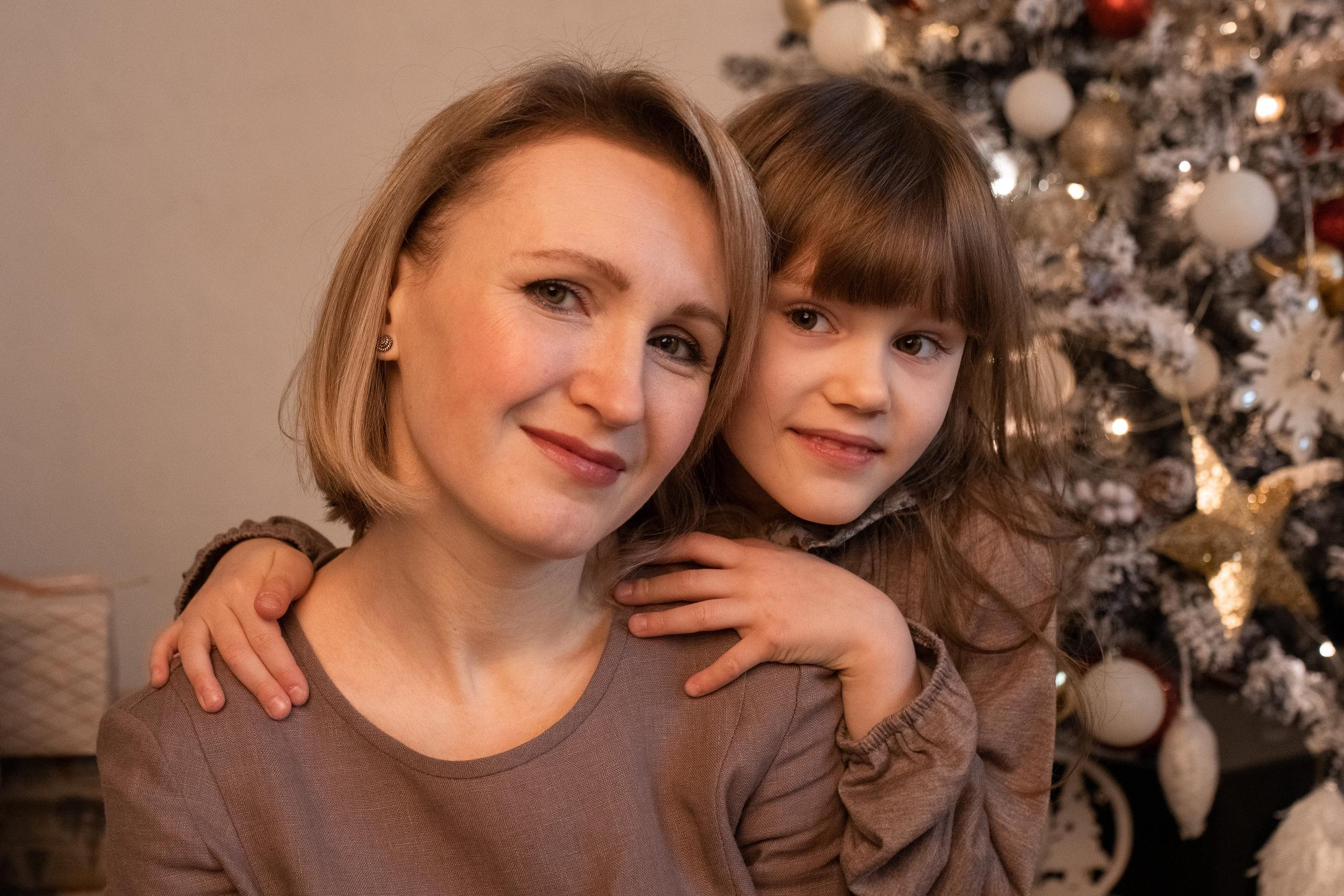 Новогодняя фотосессия для мамы с детками. Женский семейный фотограф Тула Москва Захарова Анна