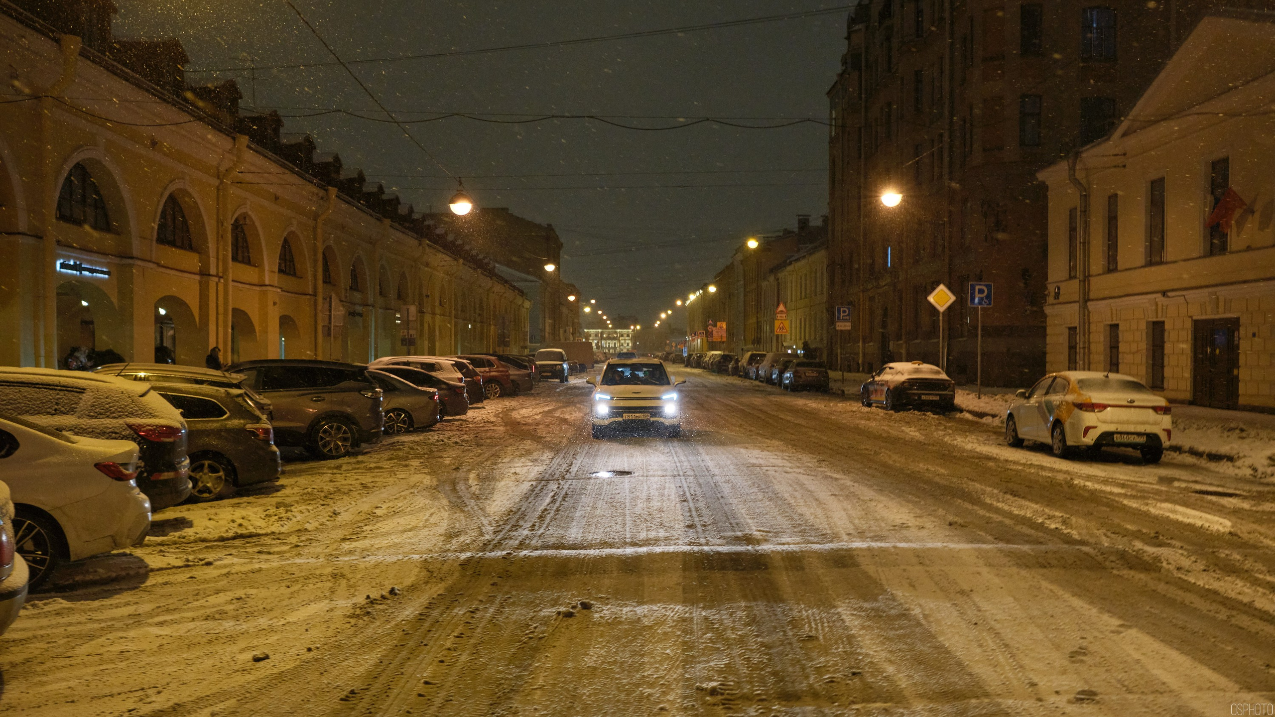 Снег и туман в Санкт-Петербурге. Фотографъ Сергѣевъ. Поймать мгновеніе