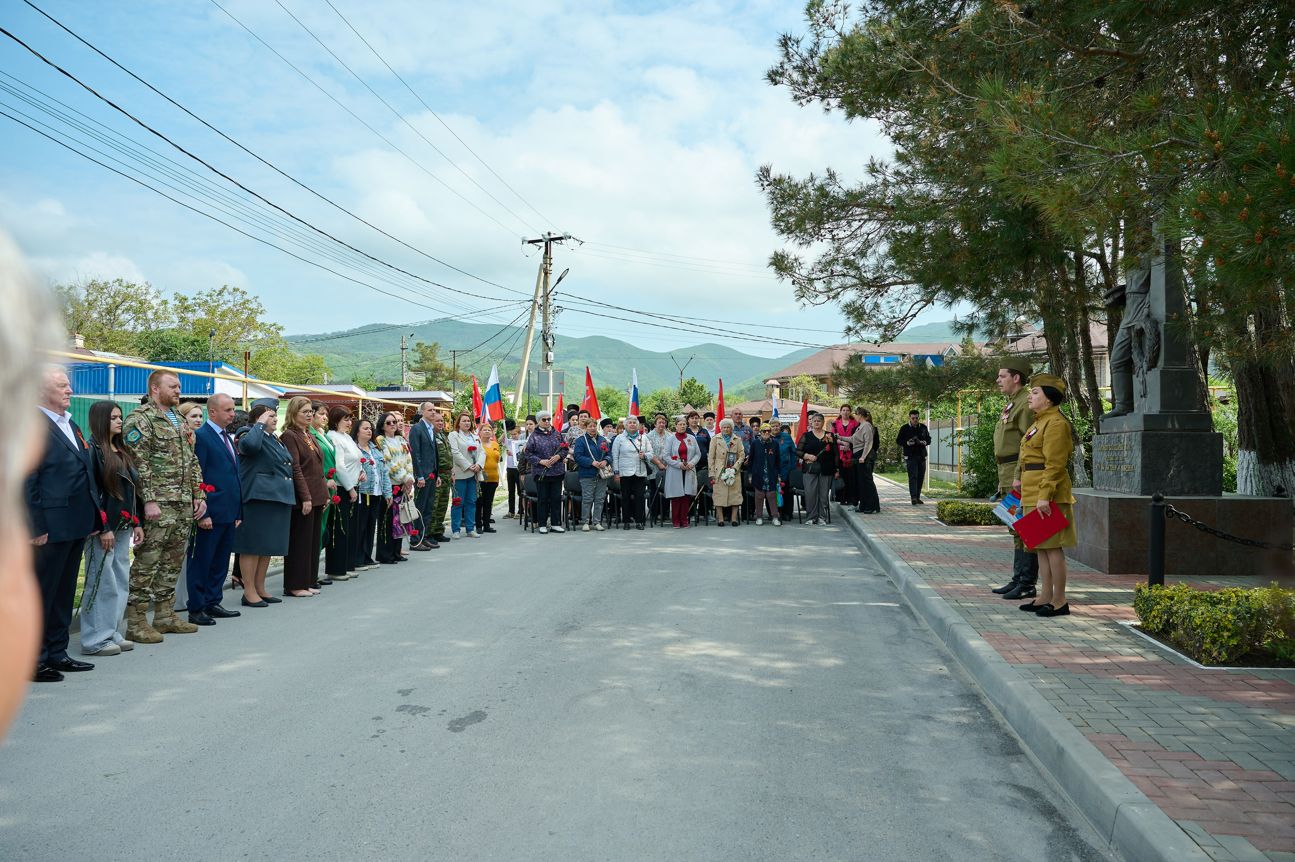 Митинг к 9 мая в с. Виноградное. Жизнь курорта Кабардинка в фотографиях
