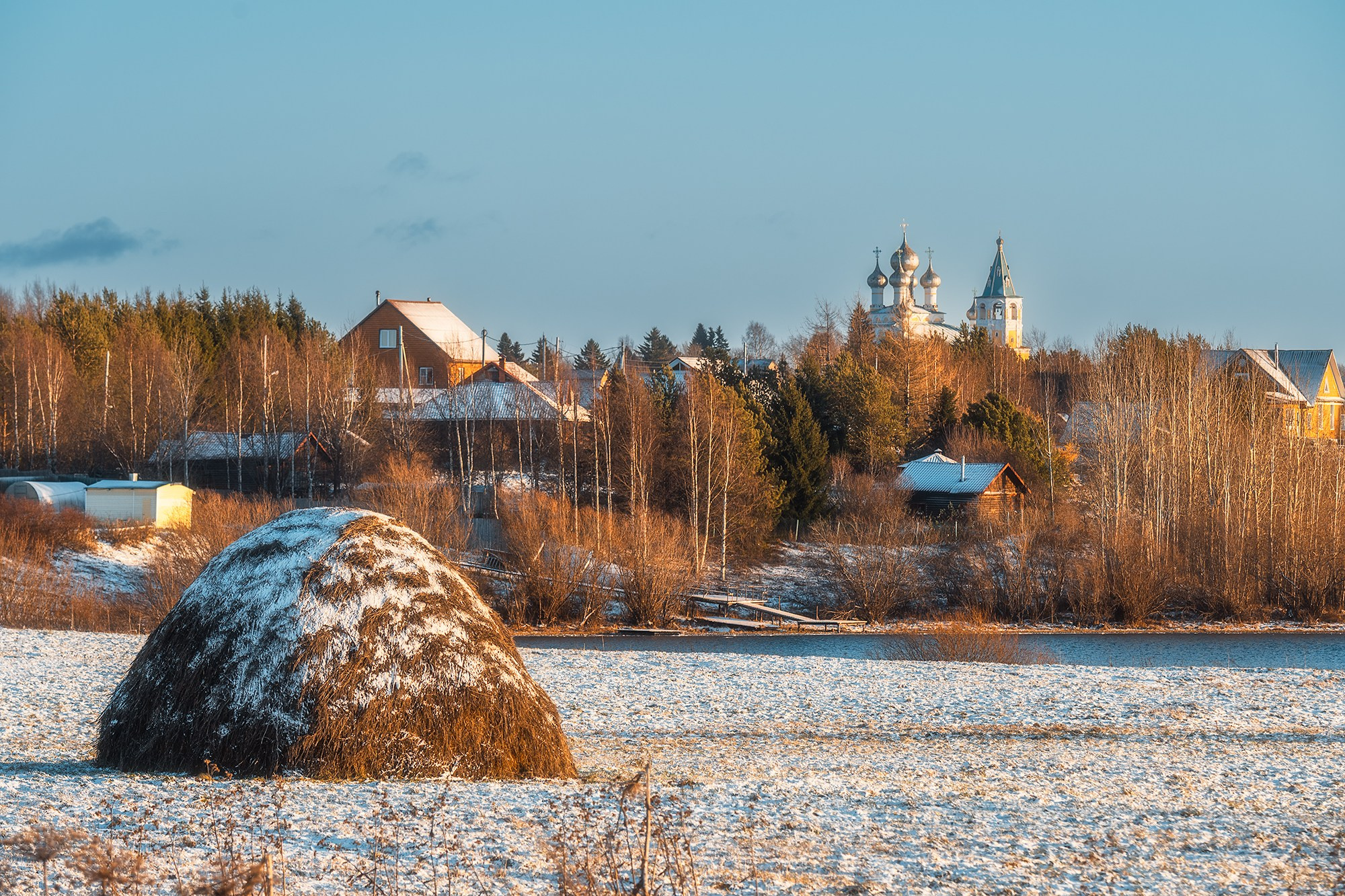 Предзимье в Матигорах. Аэросъемка в Архангельске, Александр Ермолин