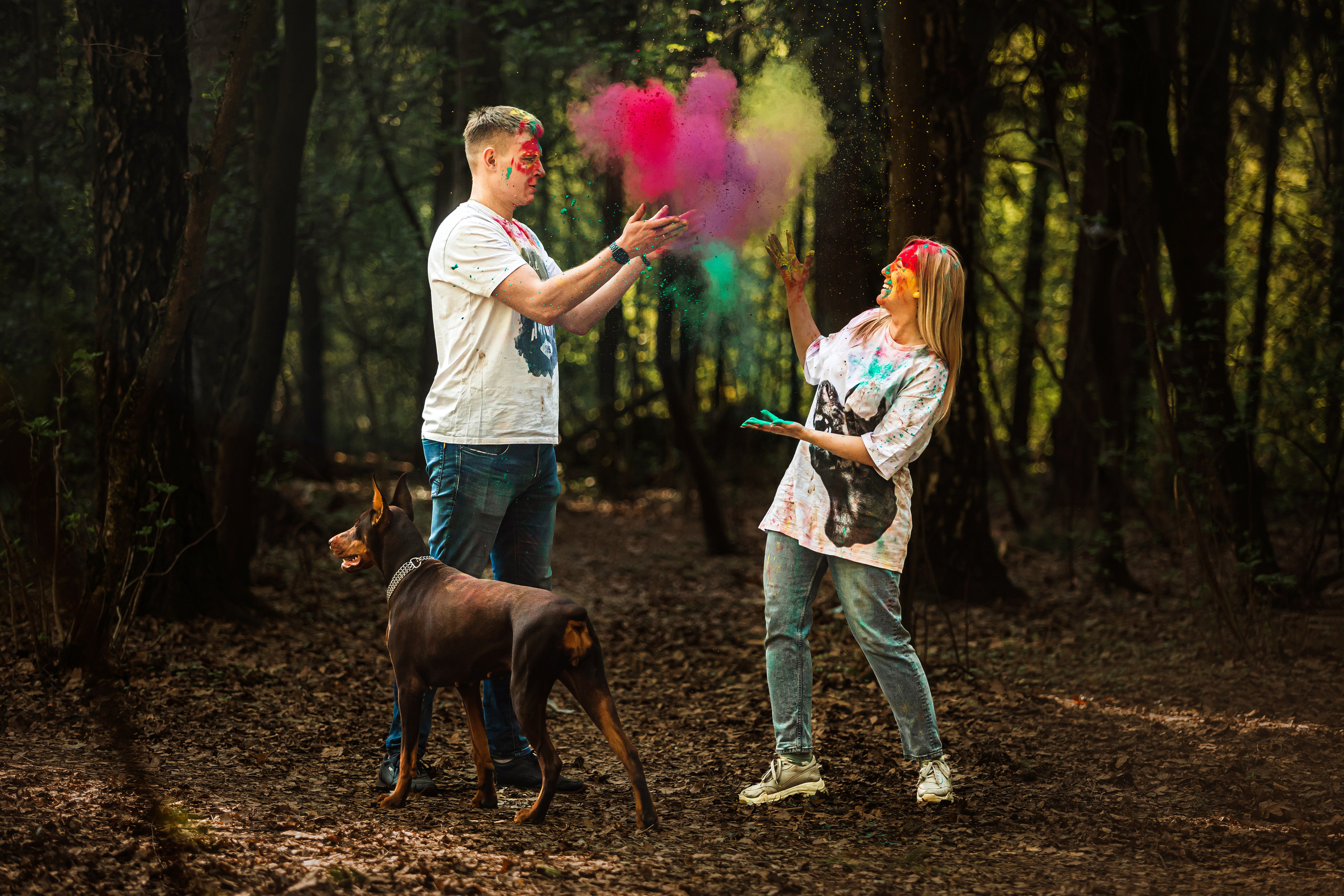 Фотосессия Элоди с красками холи