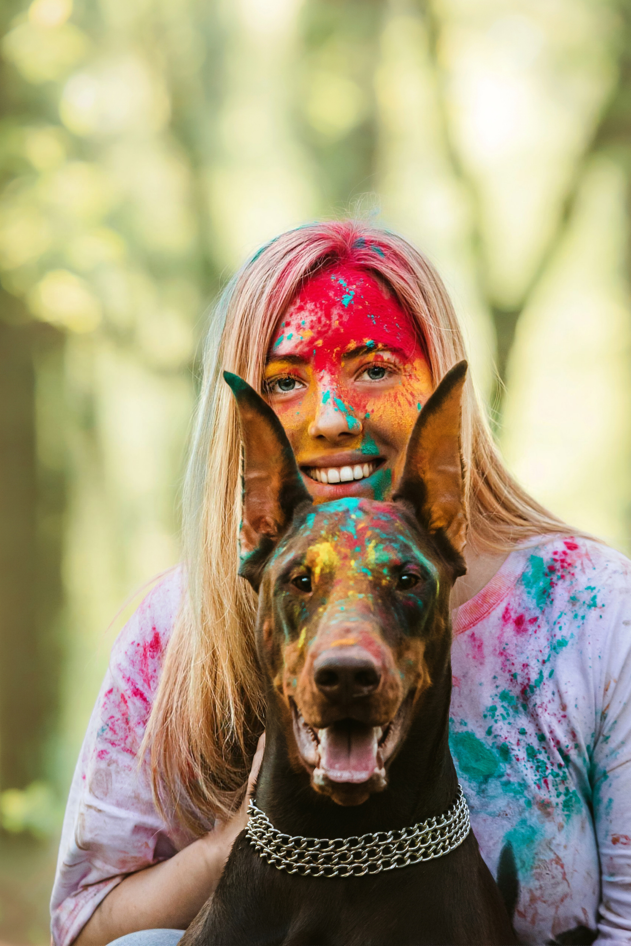 Фотосессия Элоди с красками холи