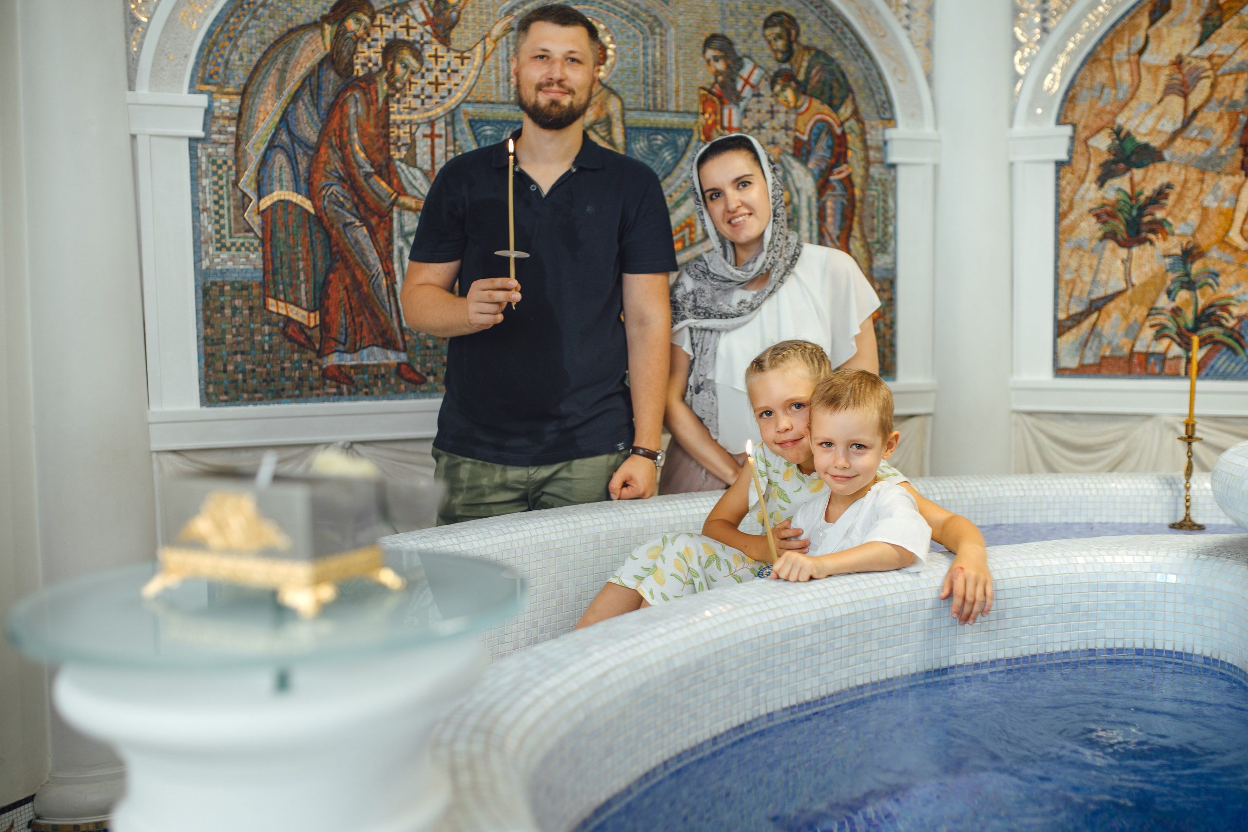 Таинство крещения Игоря, храм Святой Троицы, Минск