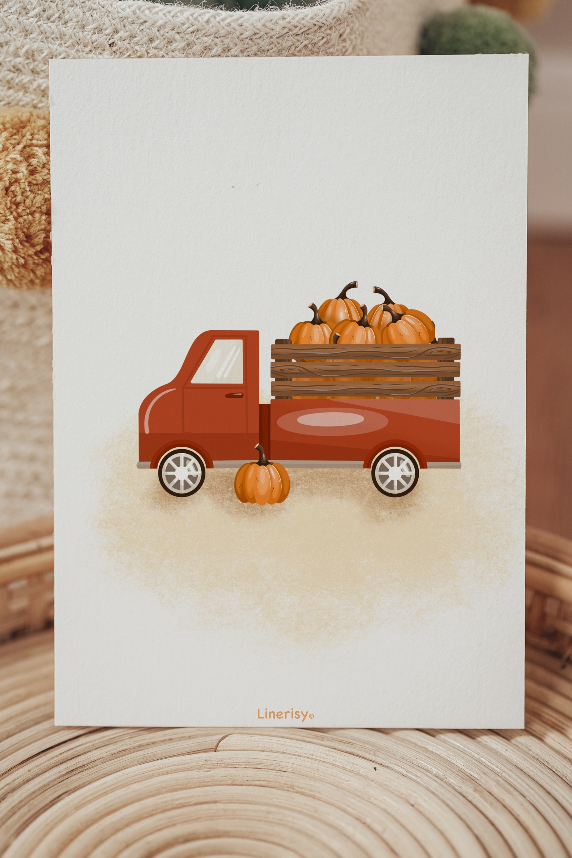 Коллекция «Осенняя ферма» — графические иллюстрации, композиции и бесшовные паттерны. Художник-иллюстратор Евгения Бекренёва