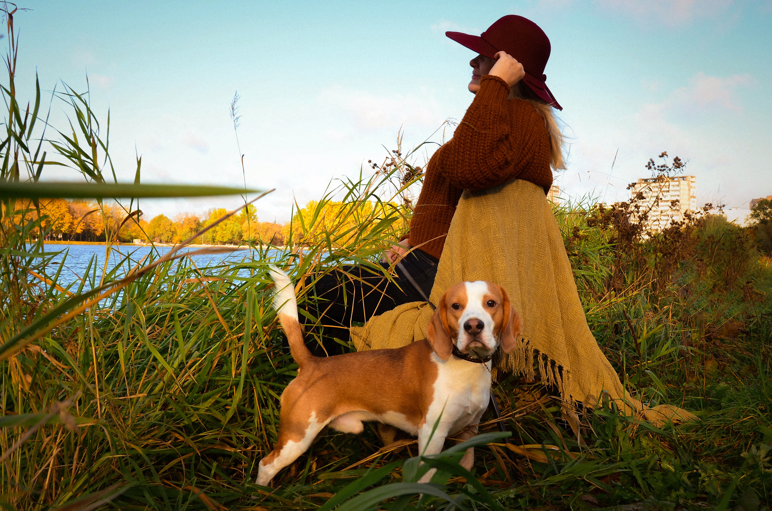 Фотопрогулка с животными в парке. Женский и семейный фотограф Людмила Богачкина