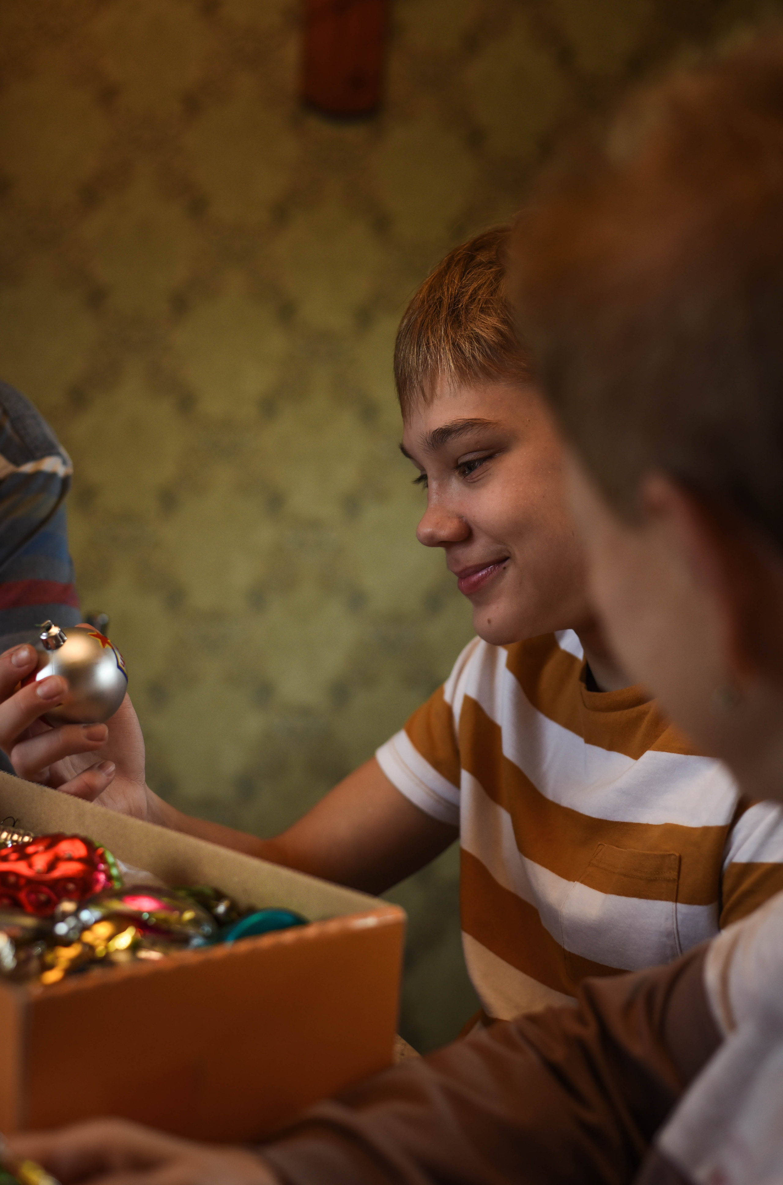 Семейная домашняя съемка. Внук с бабушкой и дедушкой. Предновогодняя история. Женский и семейный фотограф Людмила Богачкина