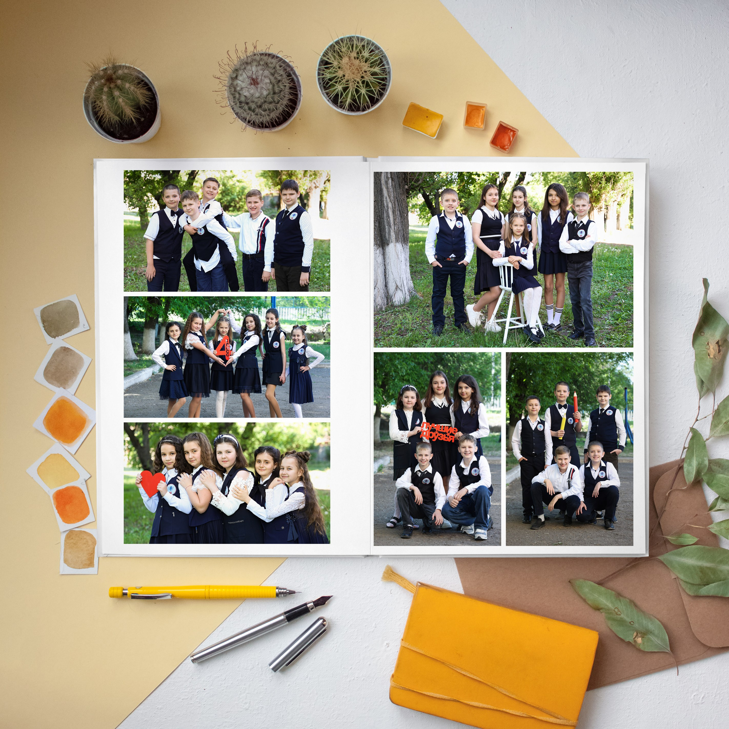 5 разворотов Альбом для начальной школы