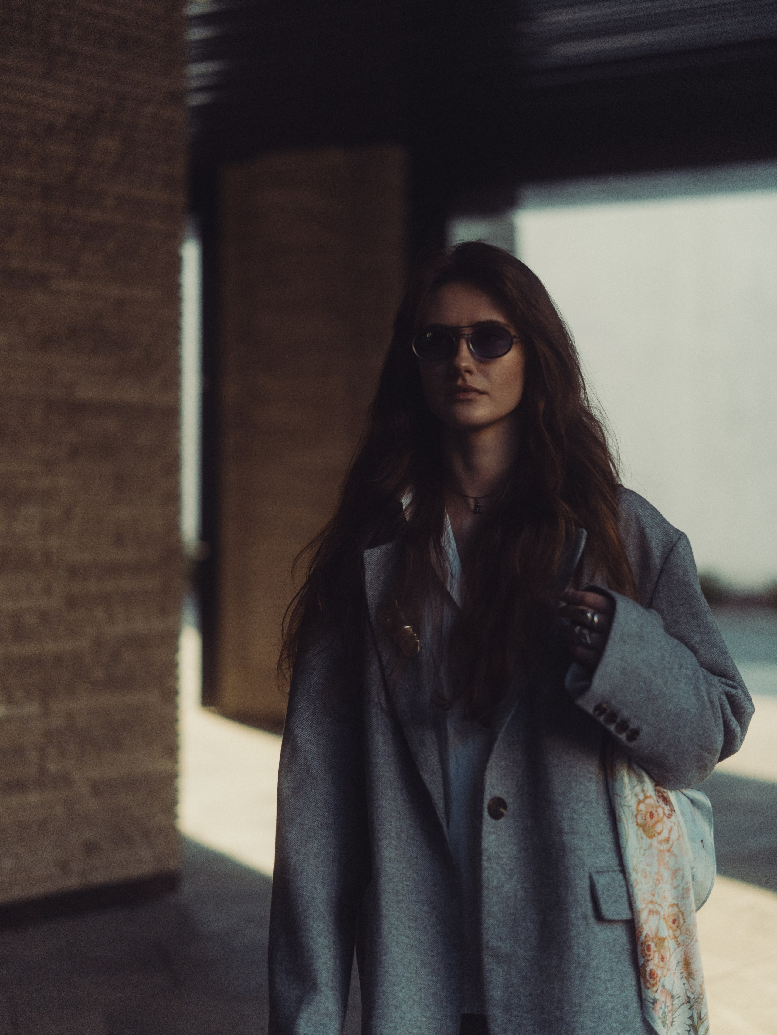 A women's photoshoot in the center of Kazan