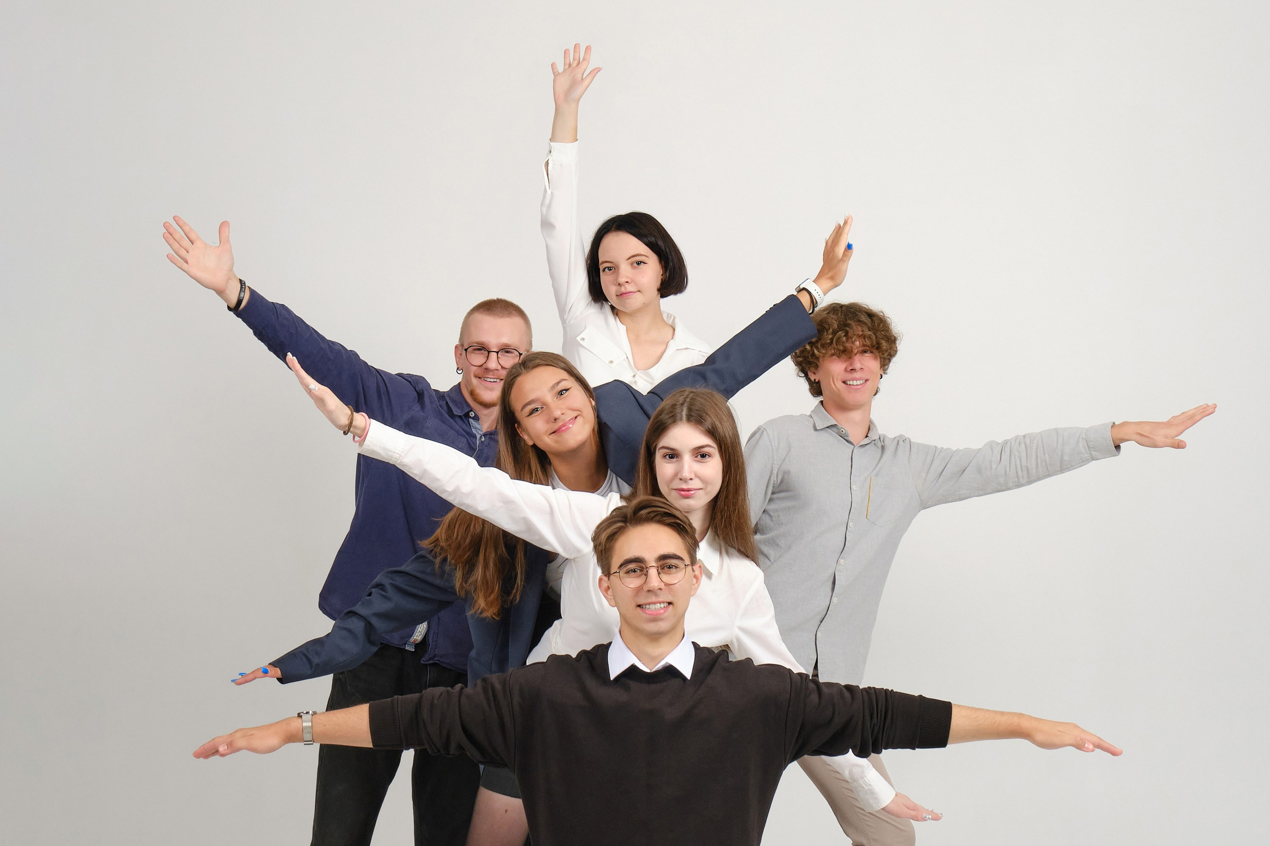 Фотосессия класса и выпускников в студии, в школе, на улице