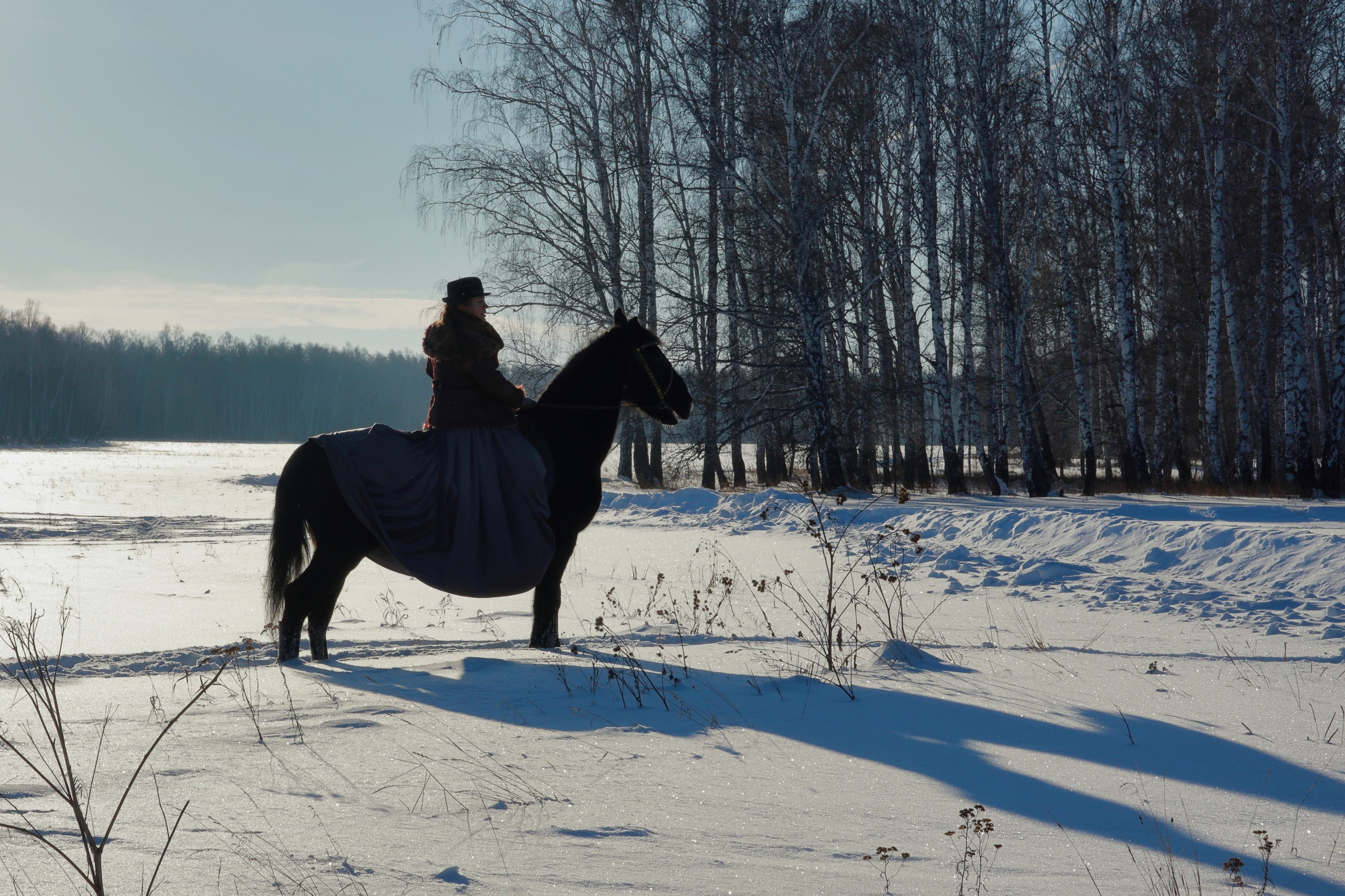 Зимняя конная охота. Фотохудожник Светлана Финадеева. Челябинск