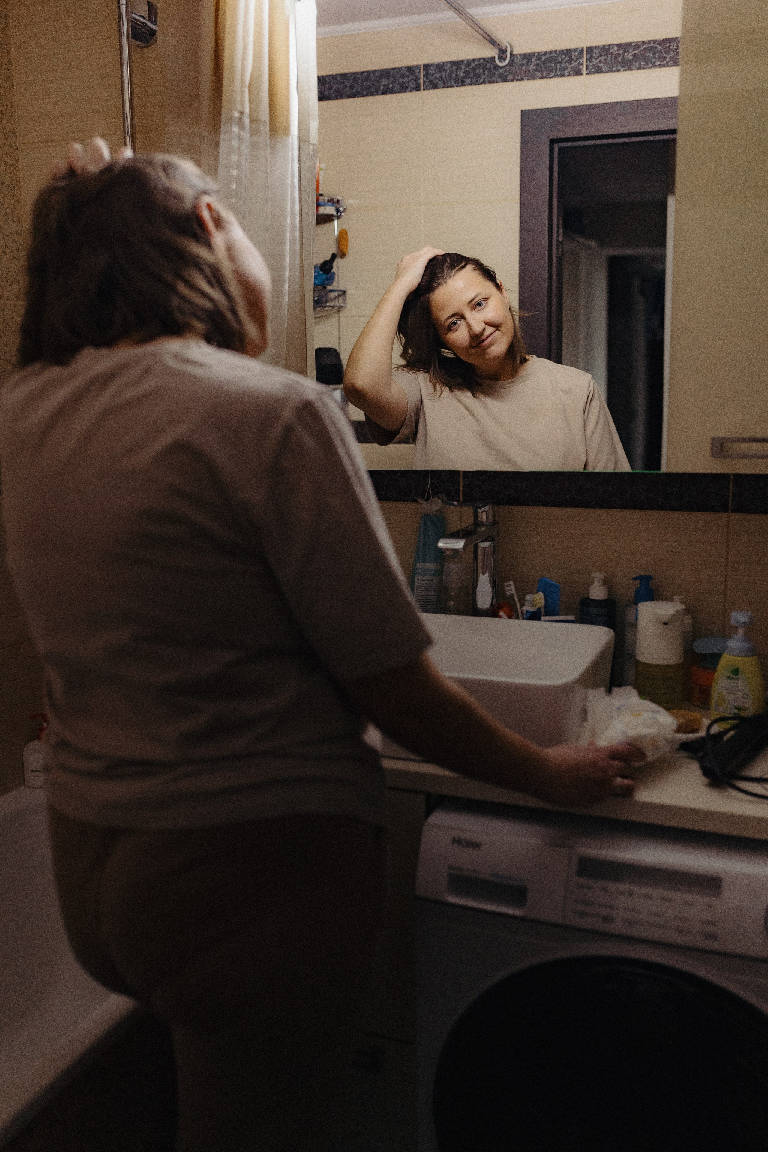 Домашняя семейная фотосессия с малышом. Портретный и семейный фотограф в Москве Мария Рослякова