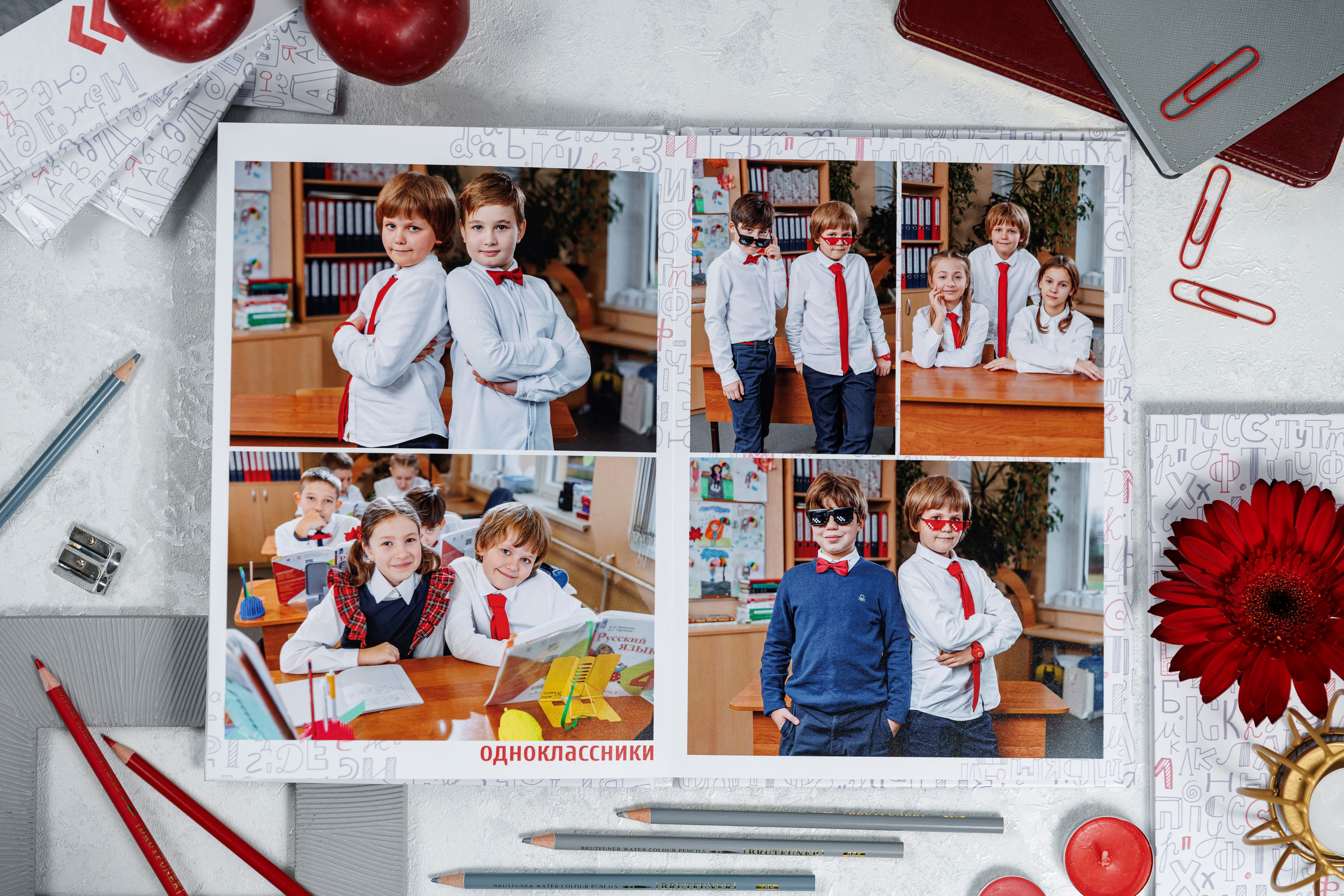 Выпускные альбомы 4 класс. Семейный и детский фотограф Комина Елена, Власиха, Одинцово