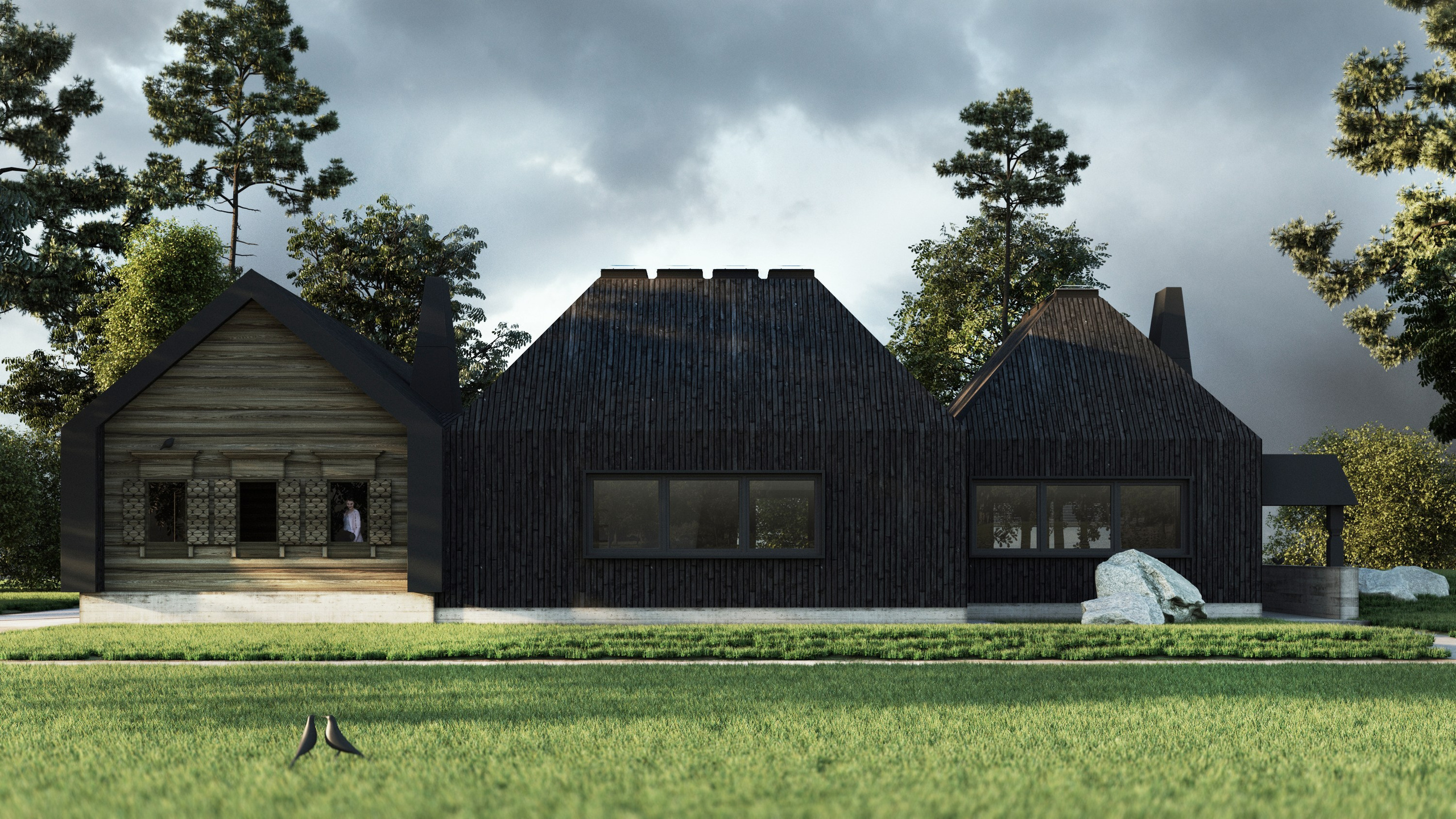 The hut. Paintings by the artist Sergey Ratchin