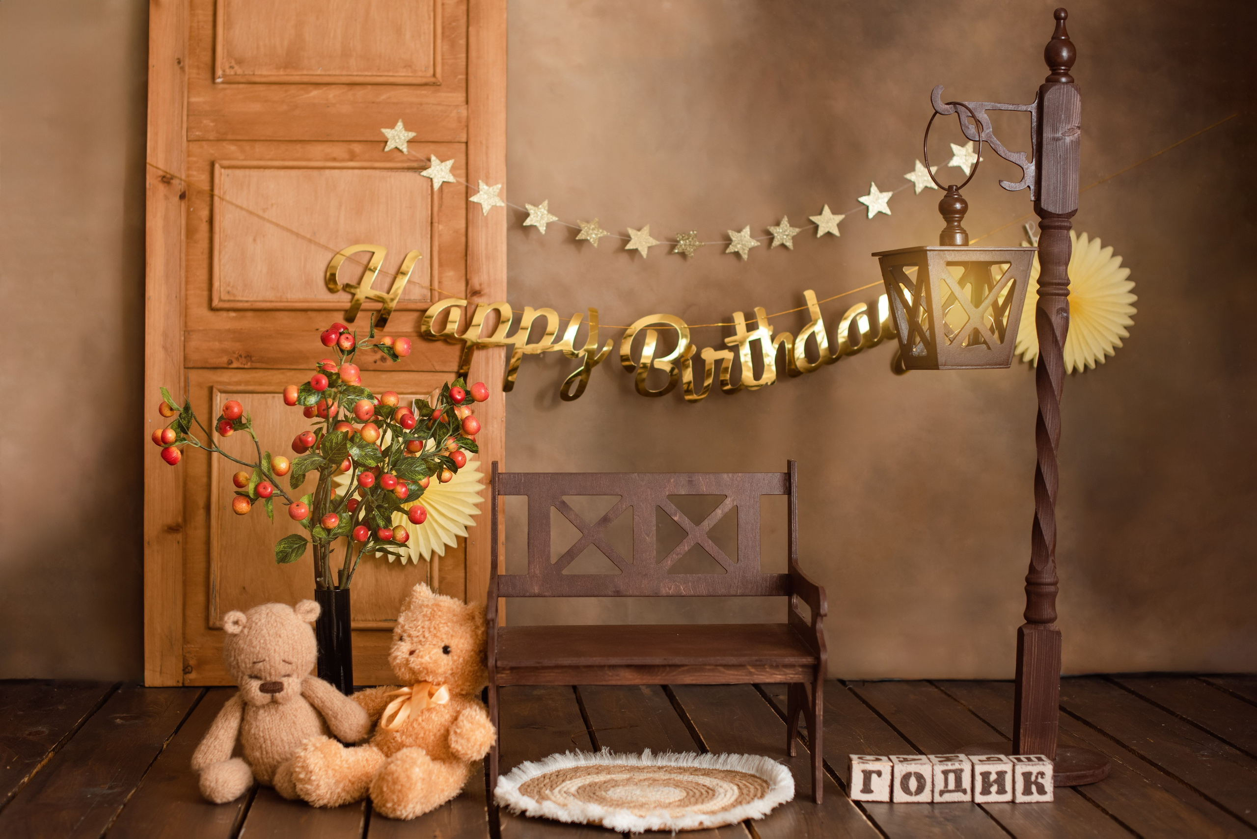 Доп. фотозоны на годики с шарами. Фотограф Новорожденных во Владивостоке Ольга Галаницкая