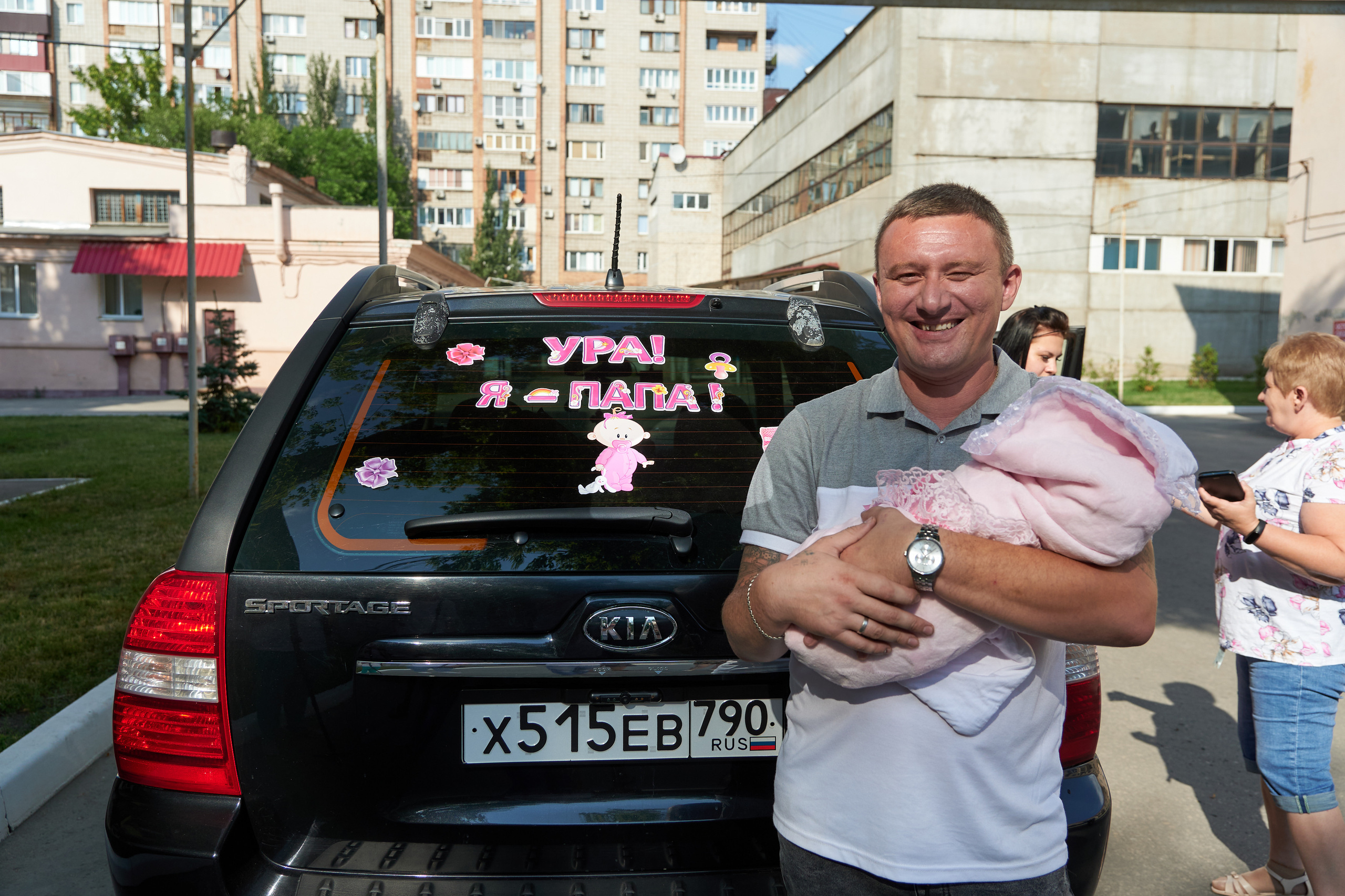Выписка из роддома. Семейный фотограф Владимир Просвиркин. г. Самара