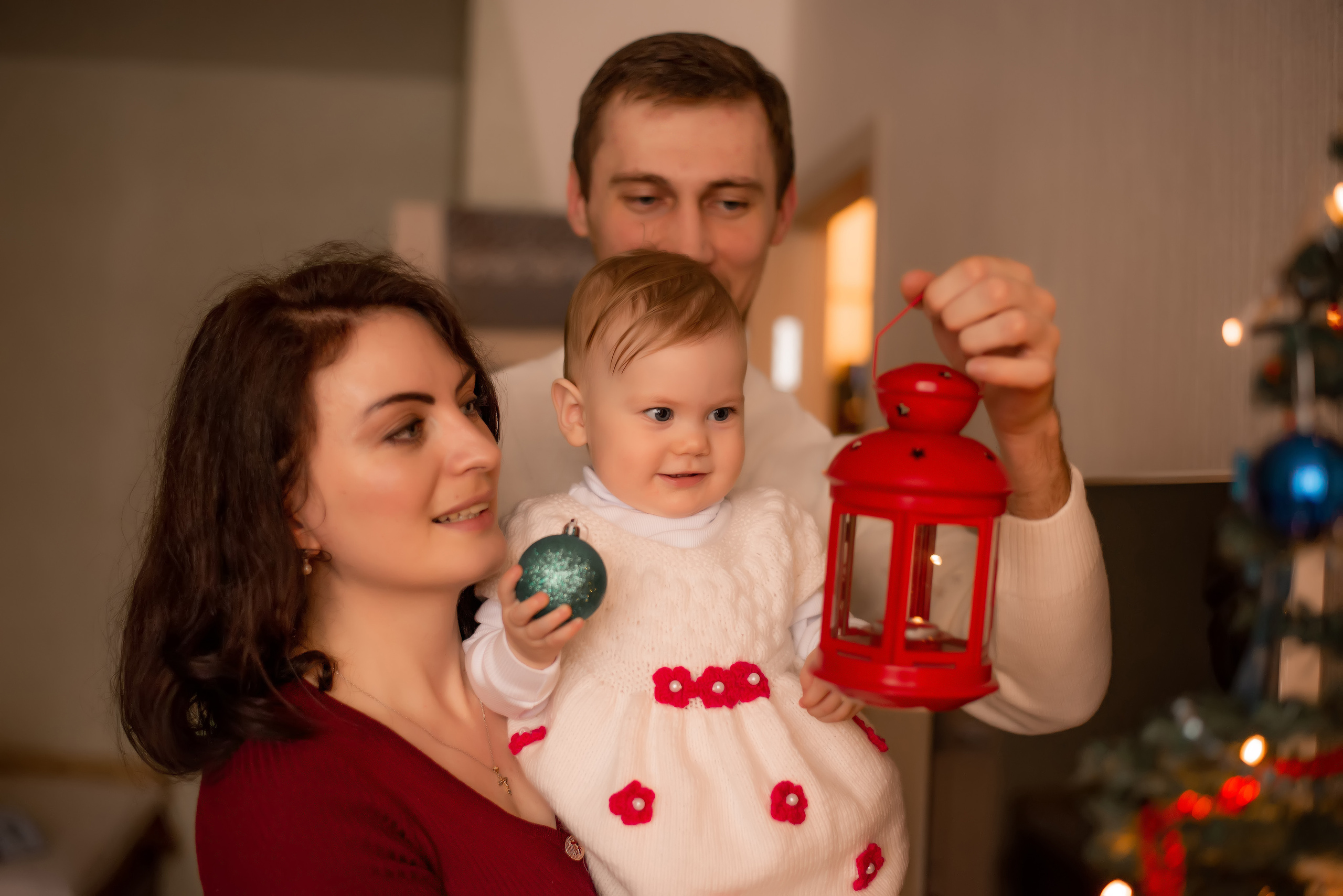 Домашняя семейная съемка на годовасие дочки. Фотограф • Фототерапевт г. Москва