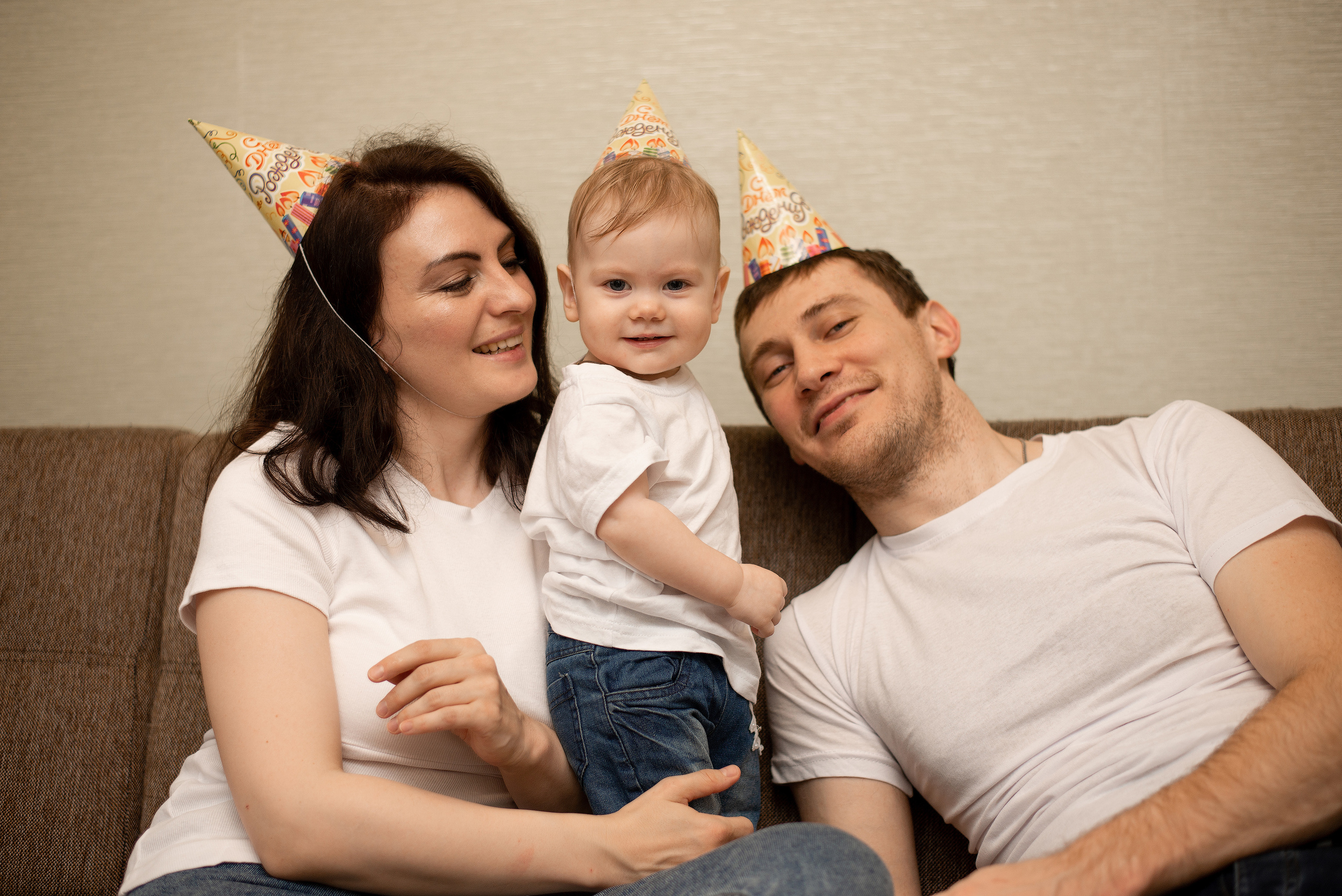 Домашняя семейная съемка на годовасие дочки. Фотограф • Фототерапевт г. Москва