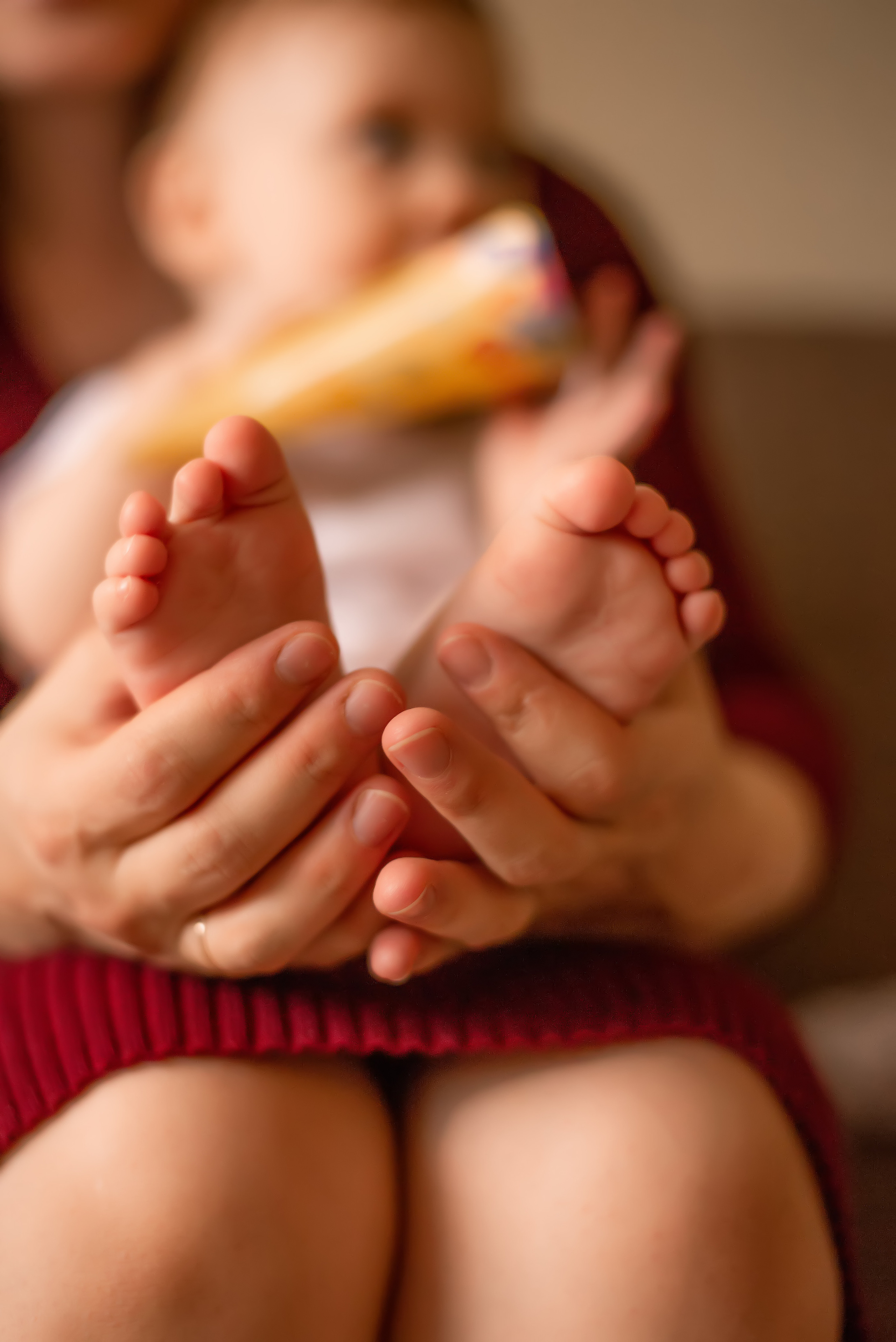 Домашняя семейная съемка на годовасие дочки. Фотограф • Фототерапевт г. Москва