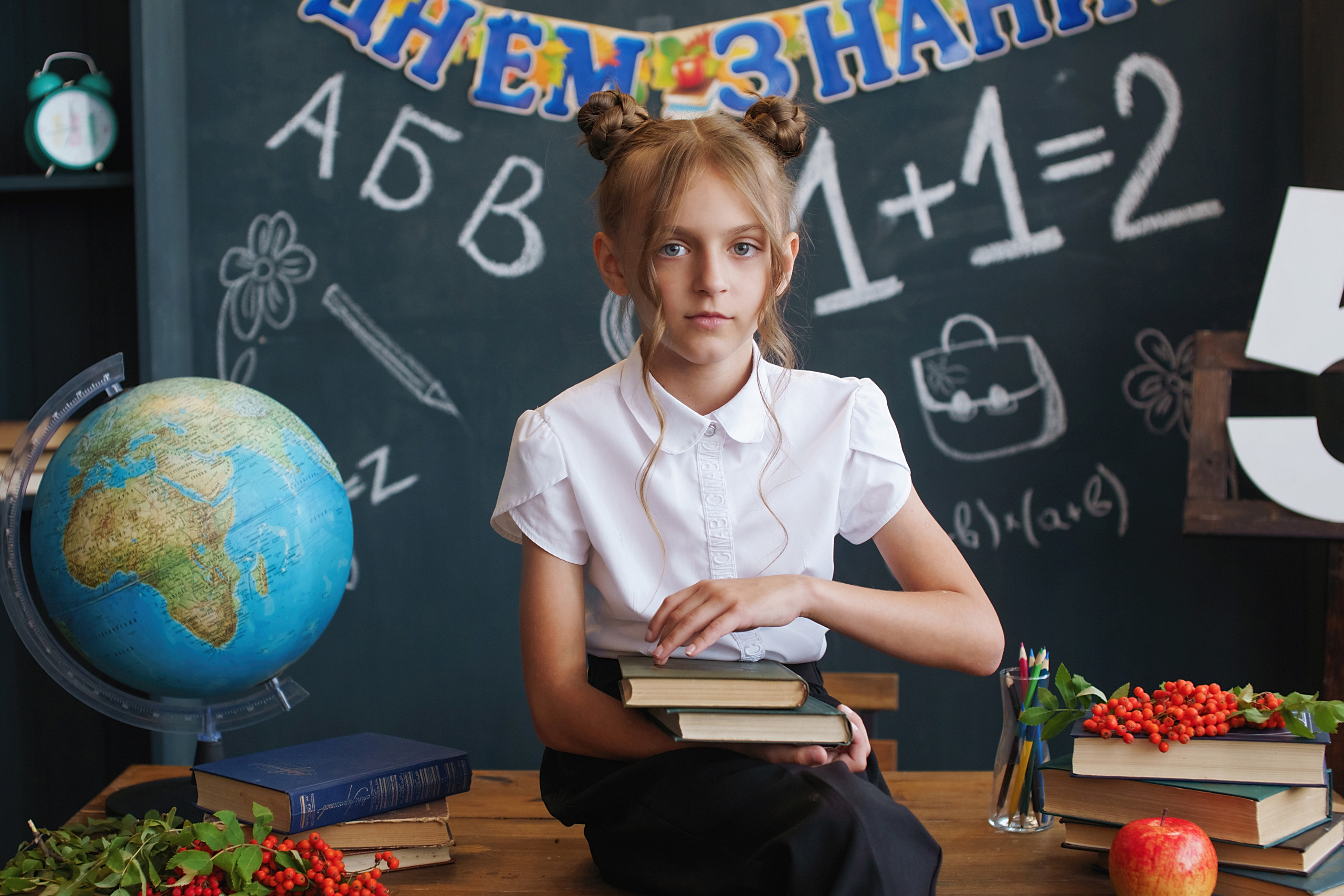 Фотосессия в студии к 1 сентября. Фотомастерская Воробьевых