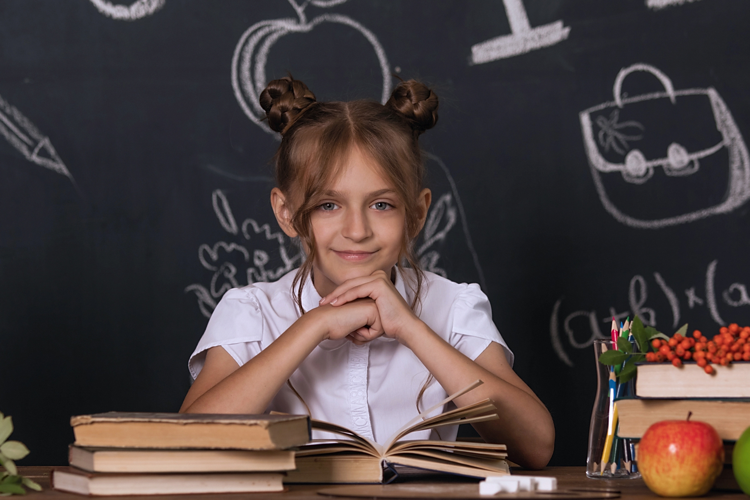 Фотосессия в студии к 1 сентября. Фотомастерская Воробьевых